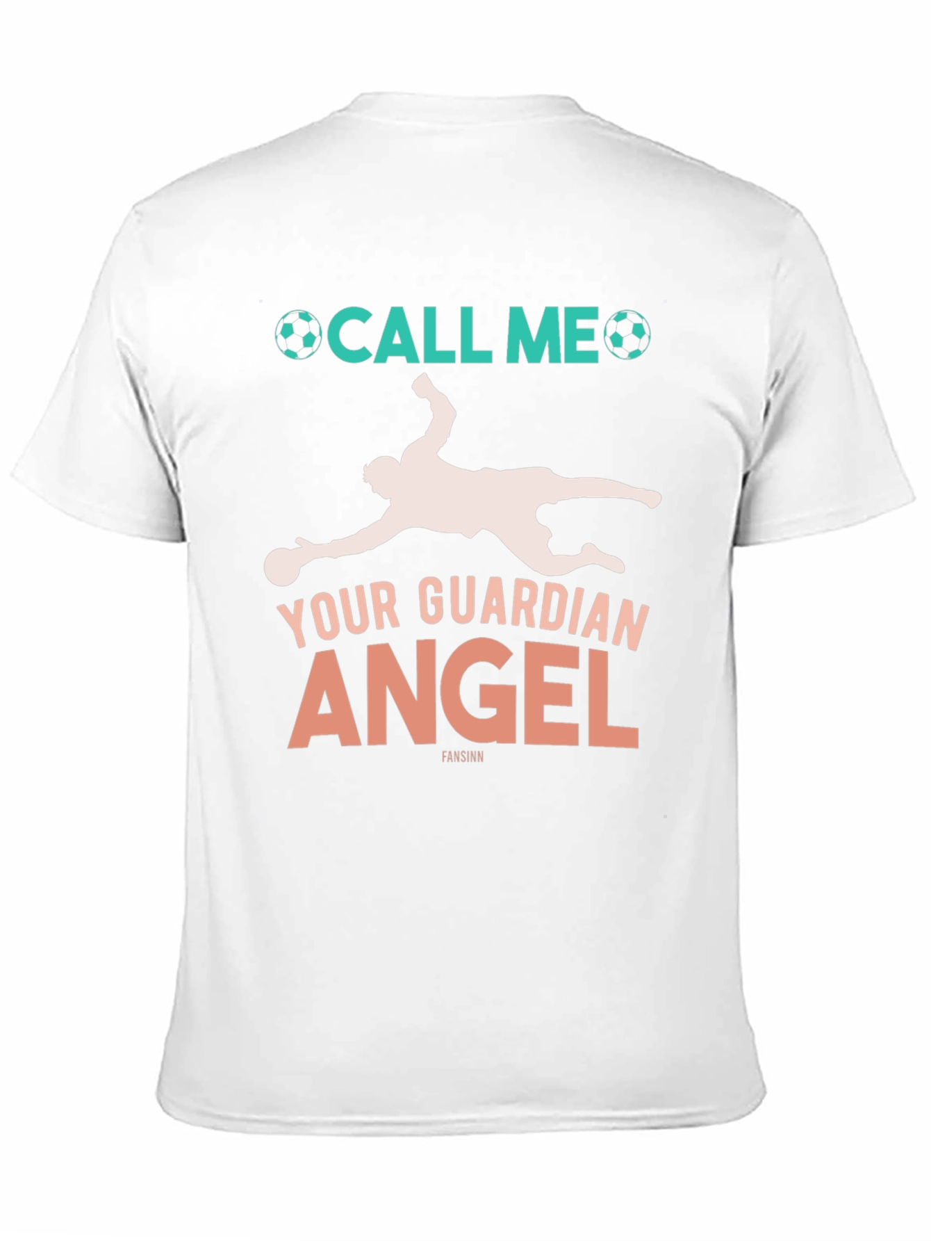 Black Soccer Goalie Guardian Angel Graphic Tee view 11