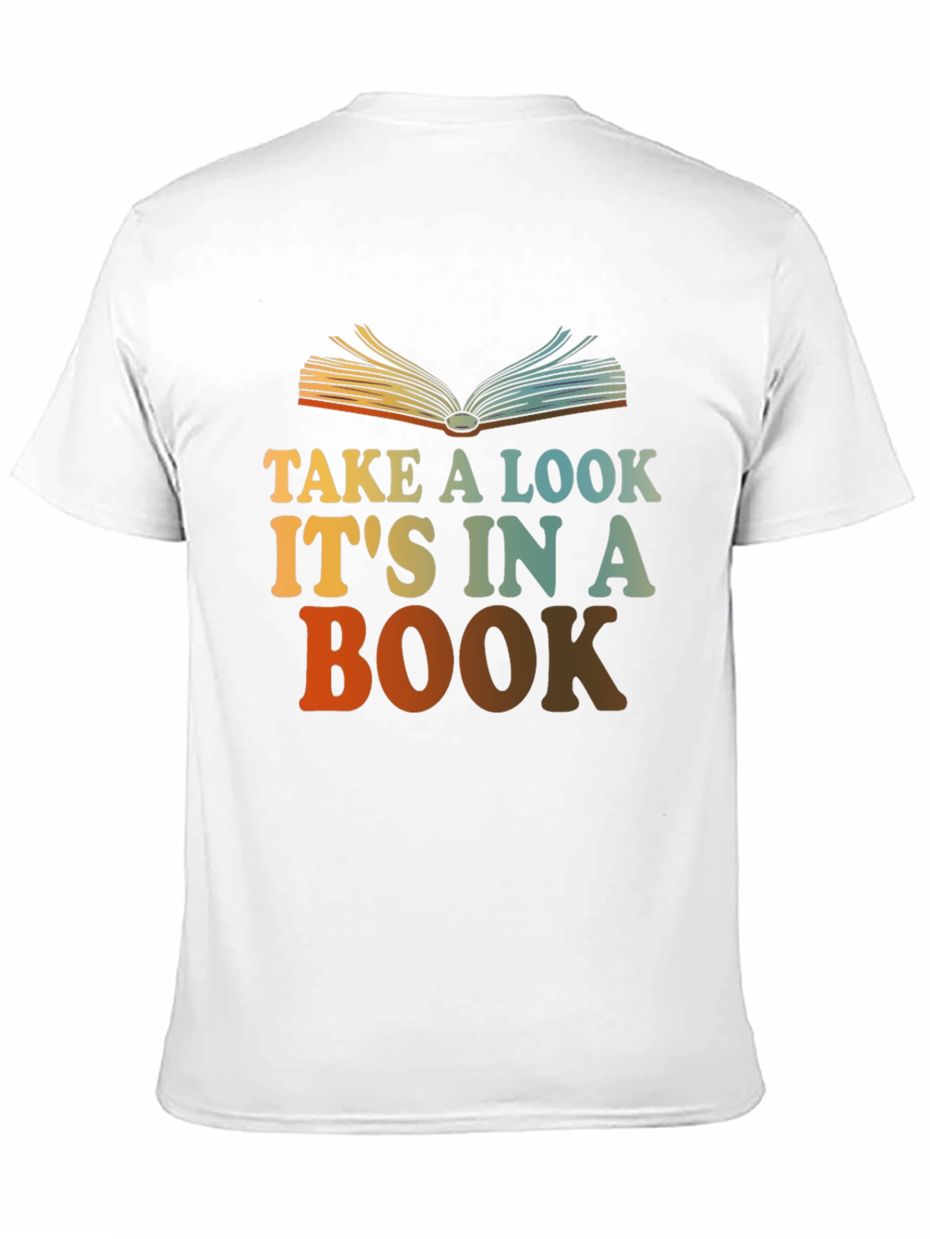 Black Take a Look It's in a Book T-Shirt view 11