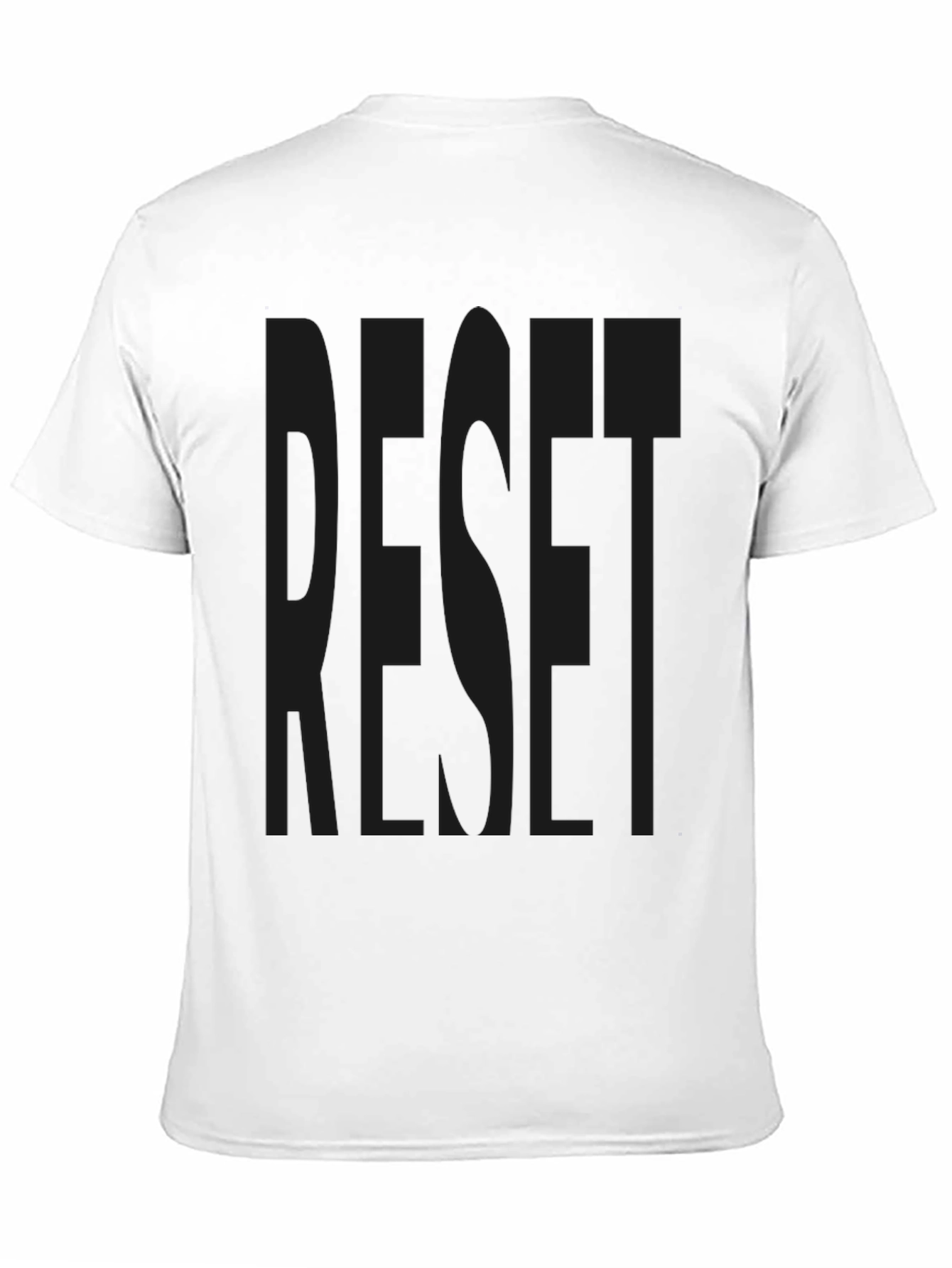 Black RESET Graphic Print Black T-Shirt view 11