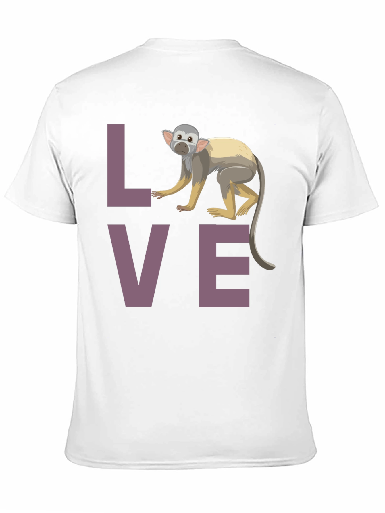 Black Love Monkey T-Shirt - Black Crew Neck Graphic Tee view 11