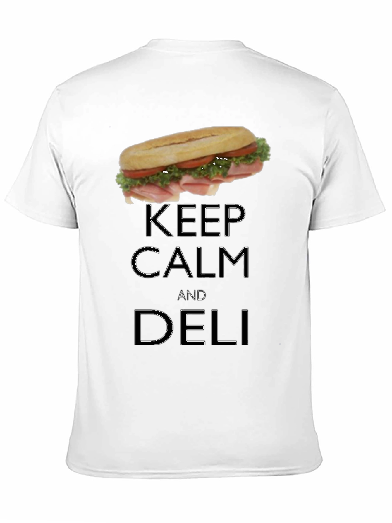 Black Keep Calm & Deli T-Shirt - Sandwich Lover Tee view 11