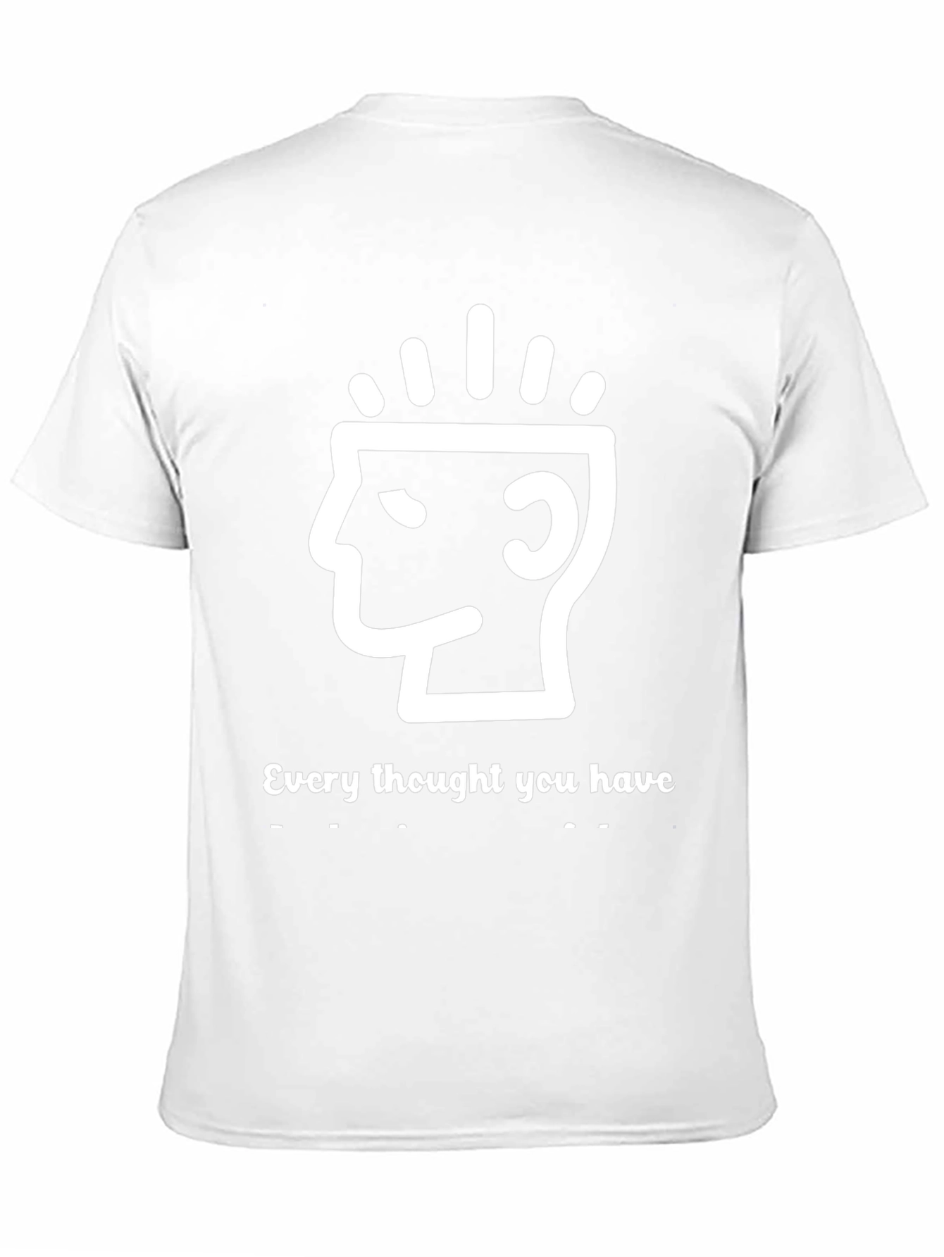 Black Thoughtful Mind T-Shirt - Inspiring Design view 11