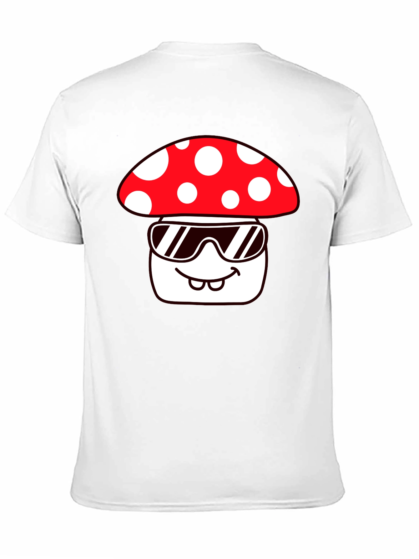 Black Cool Mushroom Graphic Tee - Quirky Fun Design view 11