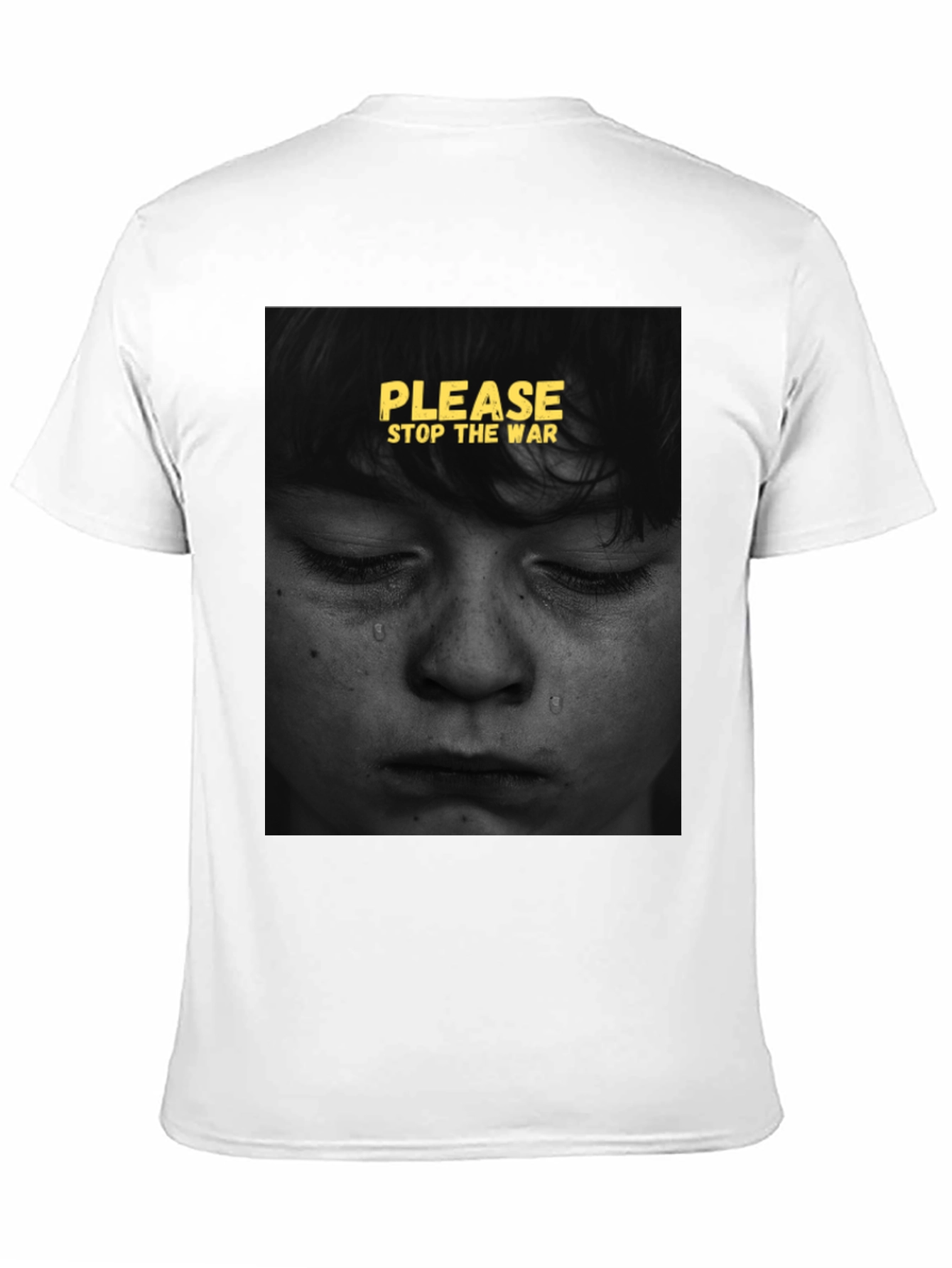 Black Please Stop The War Graphic T-Shirt view 11
