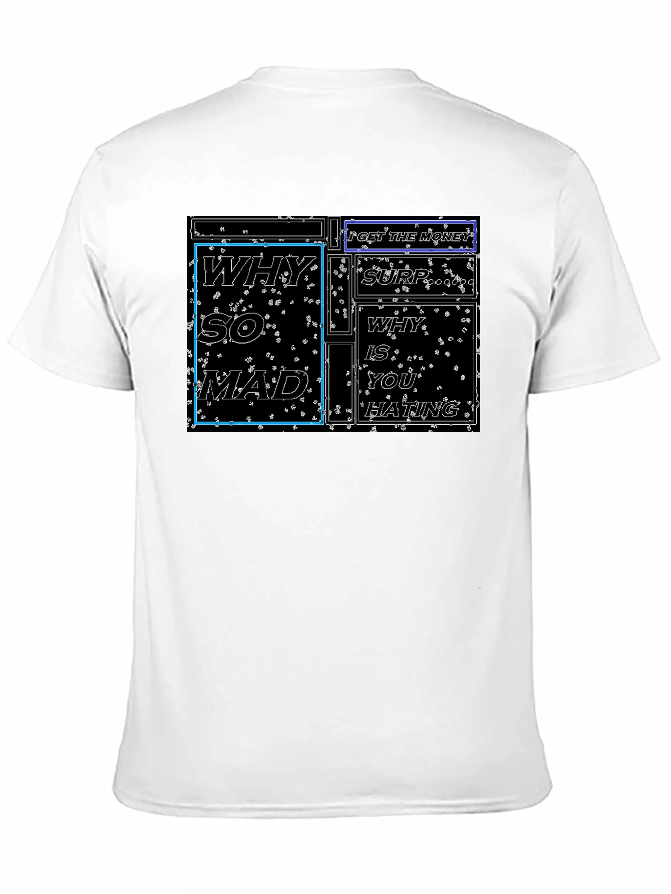 Black Graphic Tee: Why So Mad? Cotton Blend T-Shirt view 11