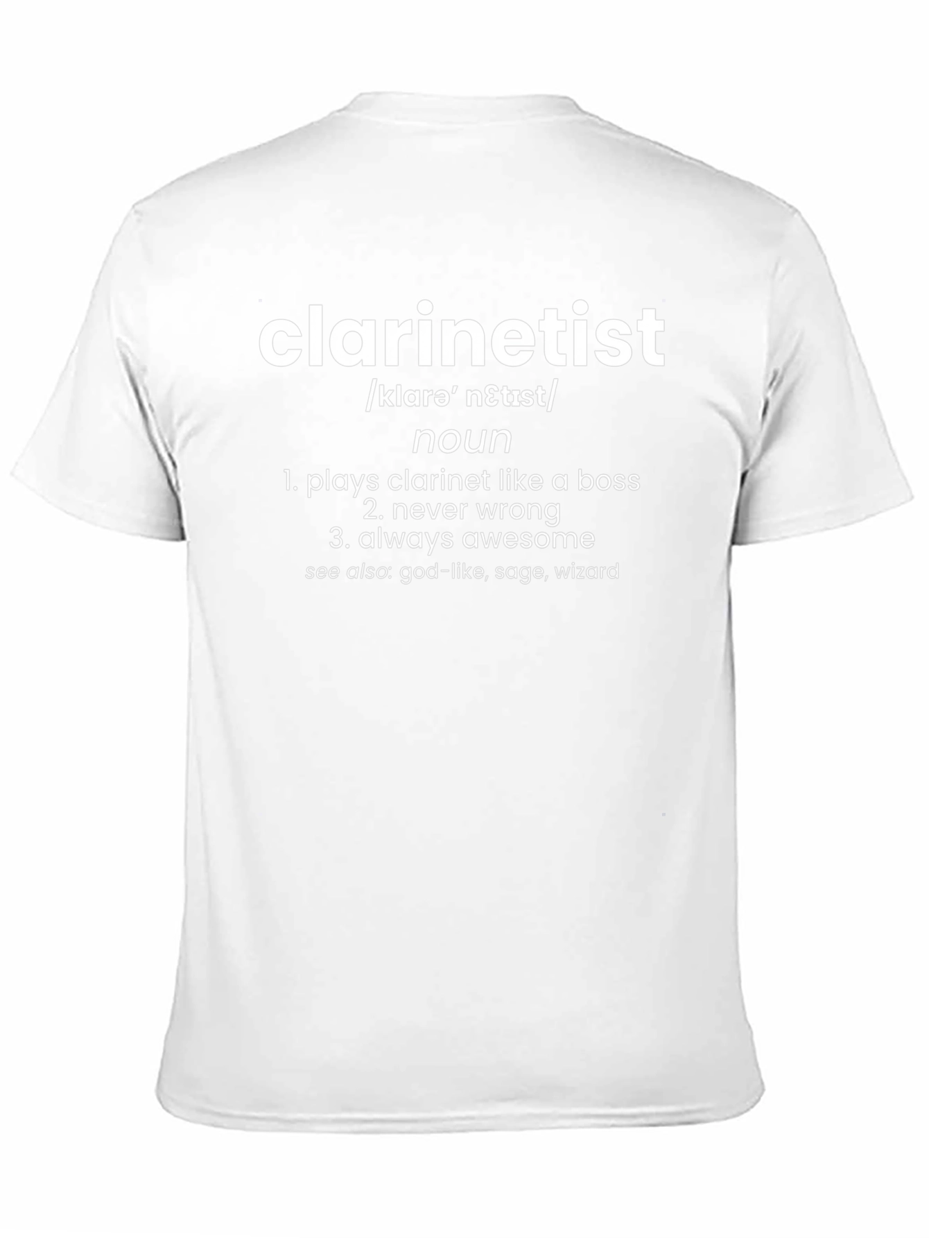Black Clarinetist Definition Funny Musician T-Shirt view 11