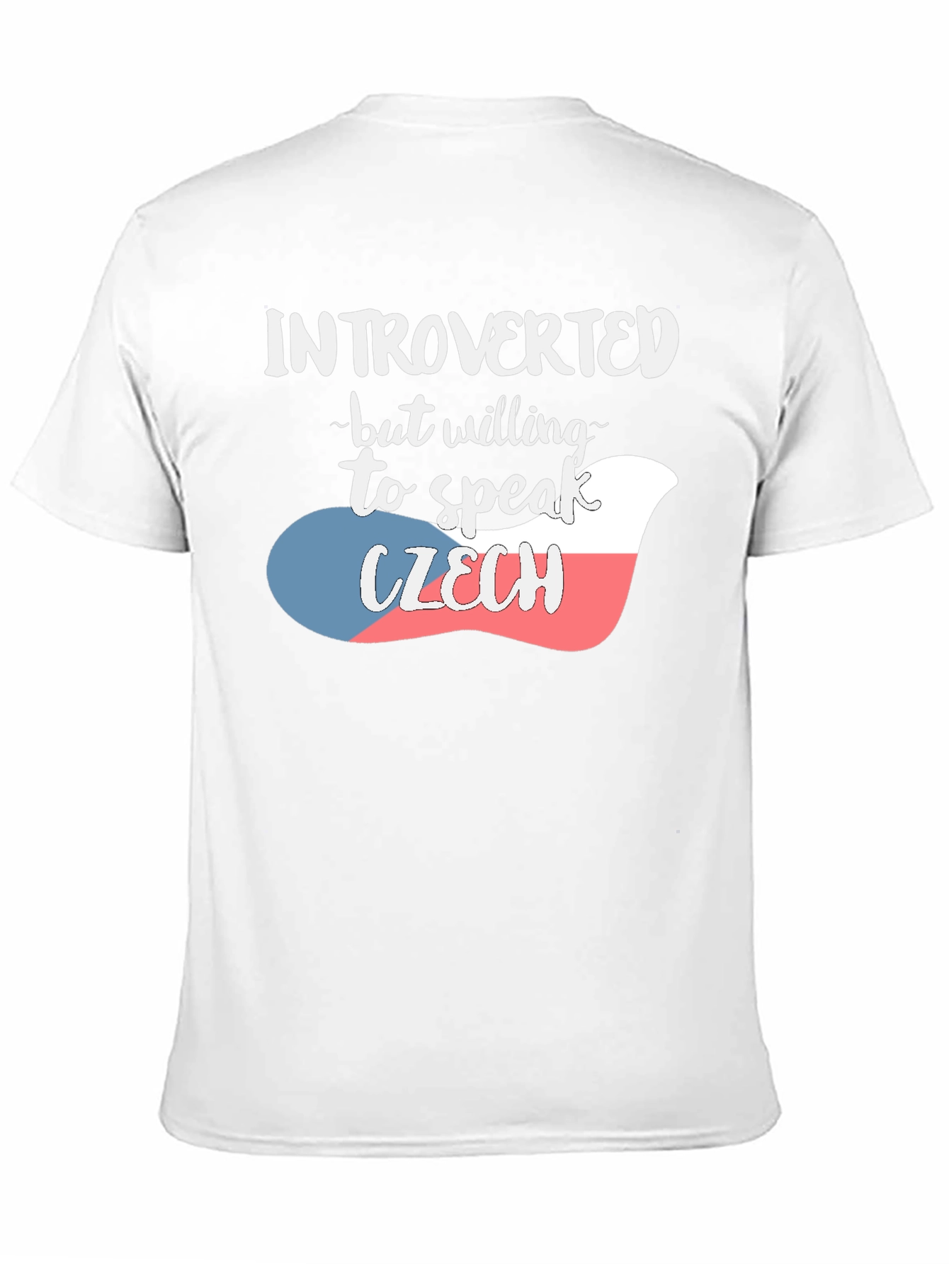 Black Introverted Czech Flag T-Shirt view 11