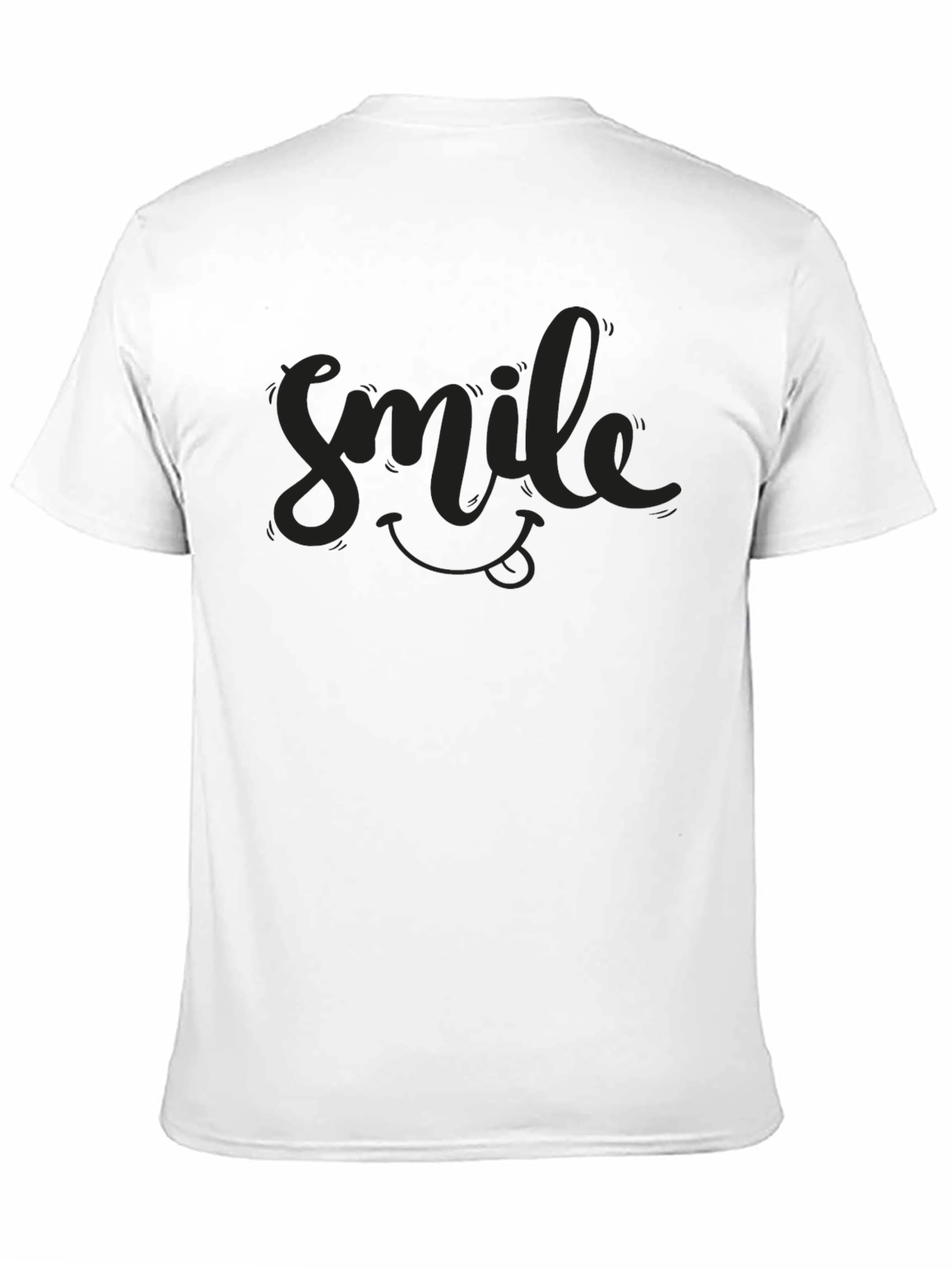Black Smile Graphic Tee - Mens Crew Neck T-Shirt view 11