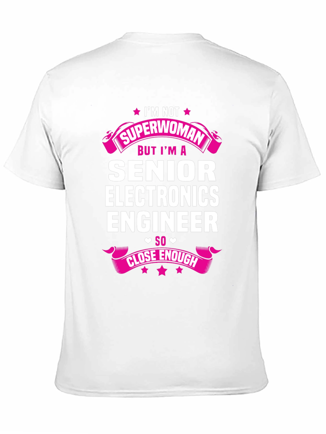 Black Senior Electronics Engineer T-Shirt - Superwoman Alternative view 11