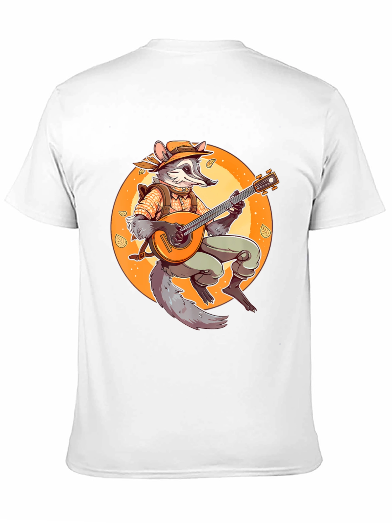 Black Raccoon Musician T-Shirt - Whimsical Animal Tee view 11