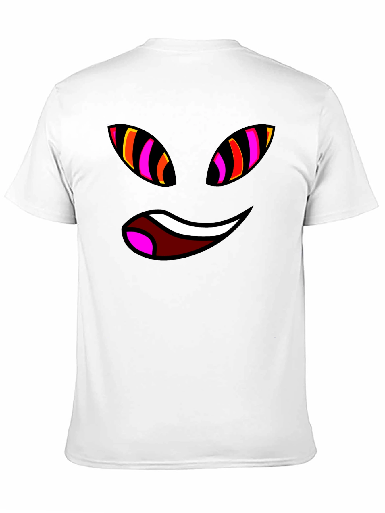 Black Funky Face Graphic Tee - Black Cotton Blend T-Shirt view 11