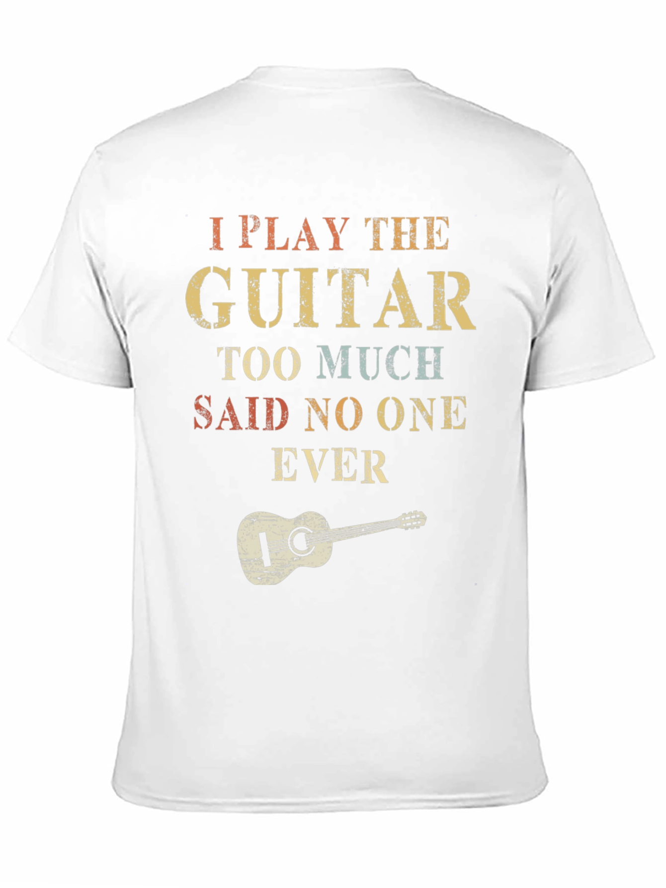 Black I Play Guitar Too Much T-Shirt view 11