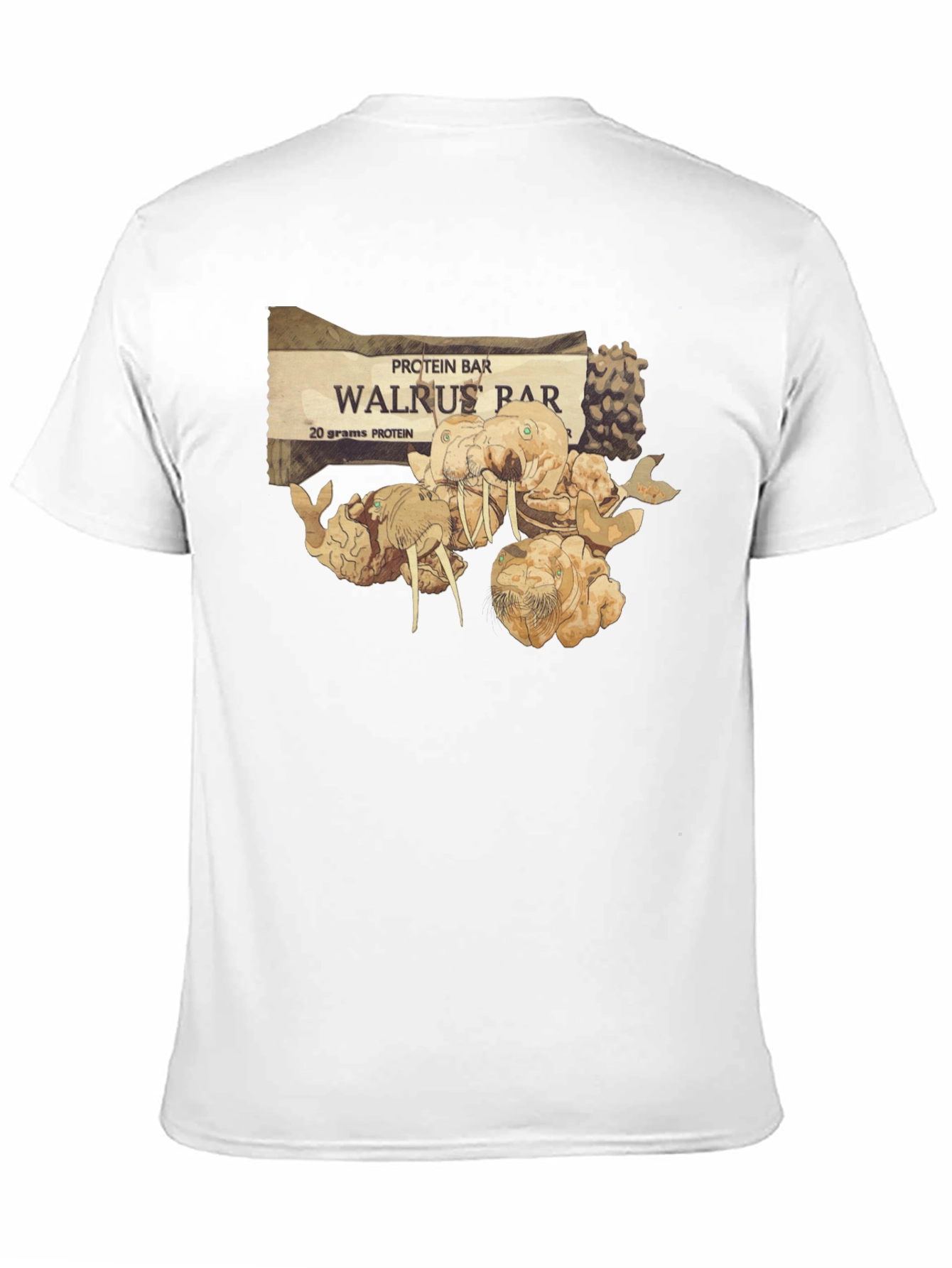 Black Walrus Bar Protein T-Shirt - Unique Graphic Tee view 11