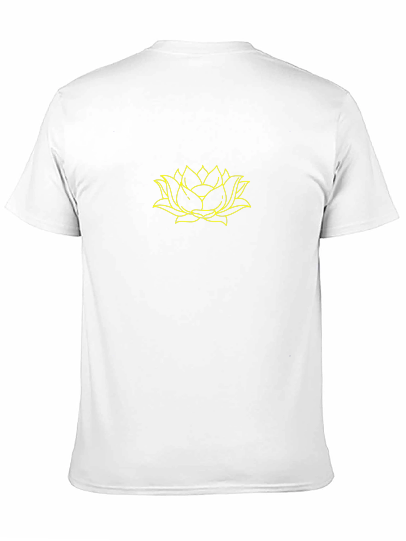 Black Black T-Shirt with Golden Lotus Design view 11