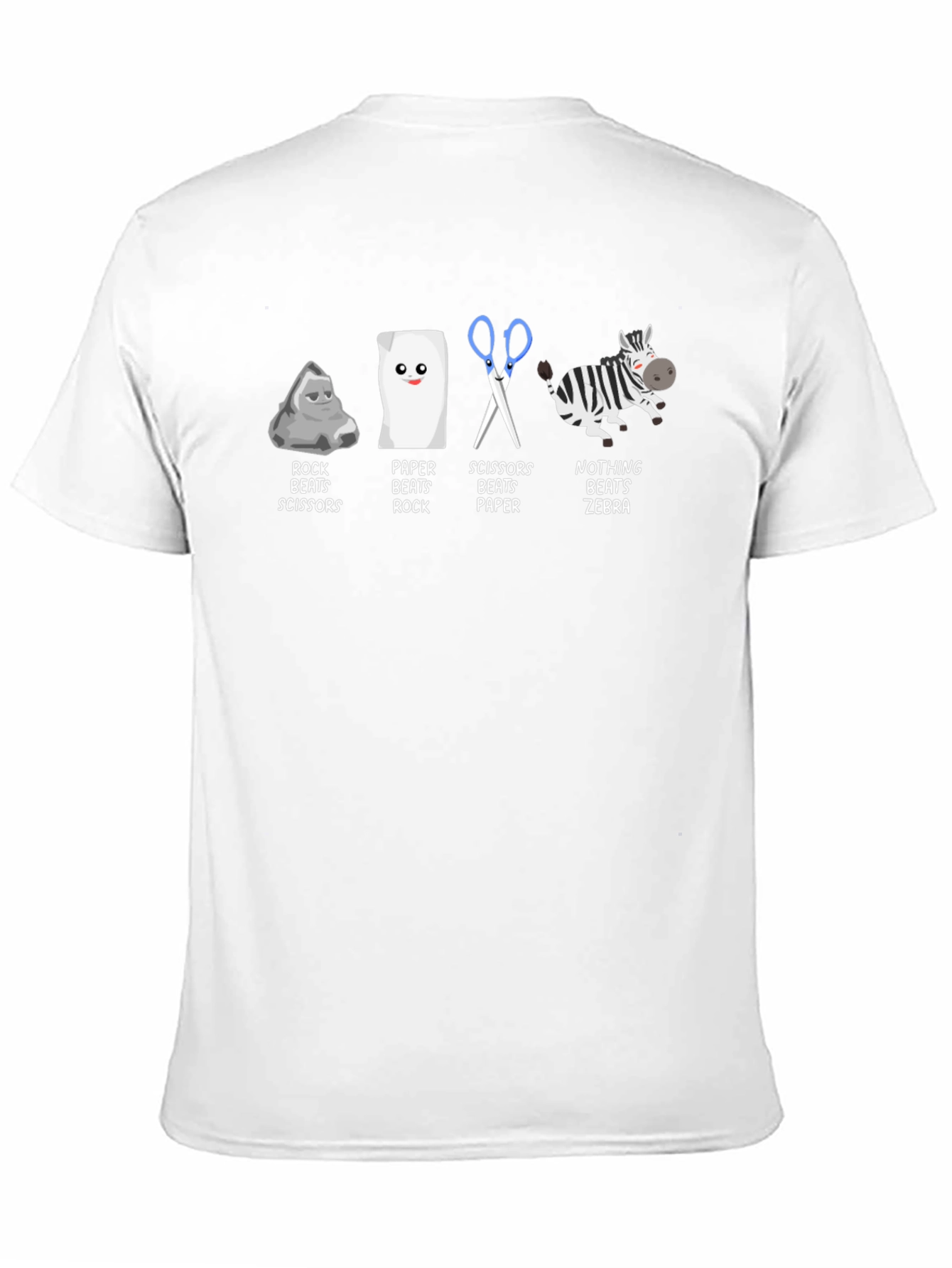 Black Rock Paper Scissors Zebra Graphic Tee view 11