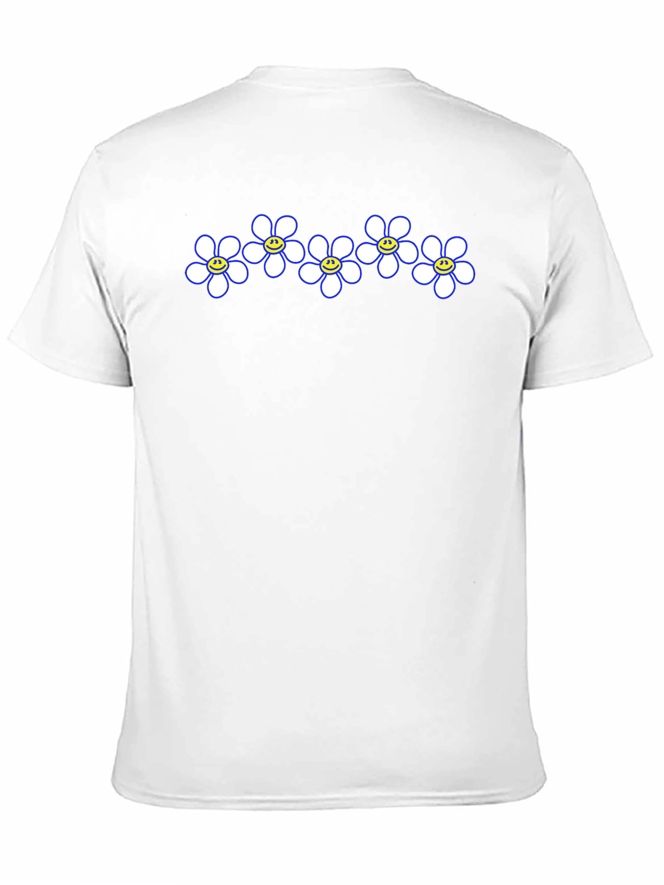 Black Smiley Flower Power Tee - Casual Black T-Shirt view 11
