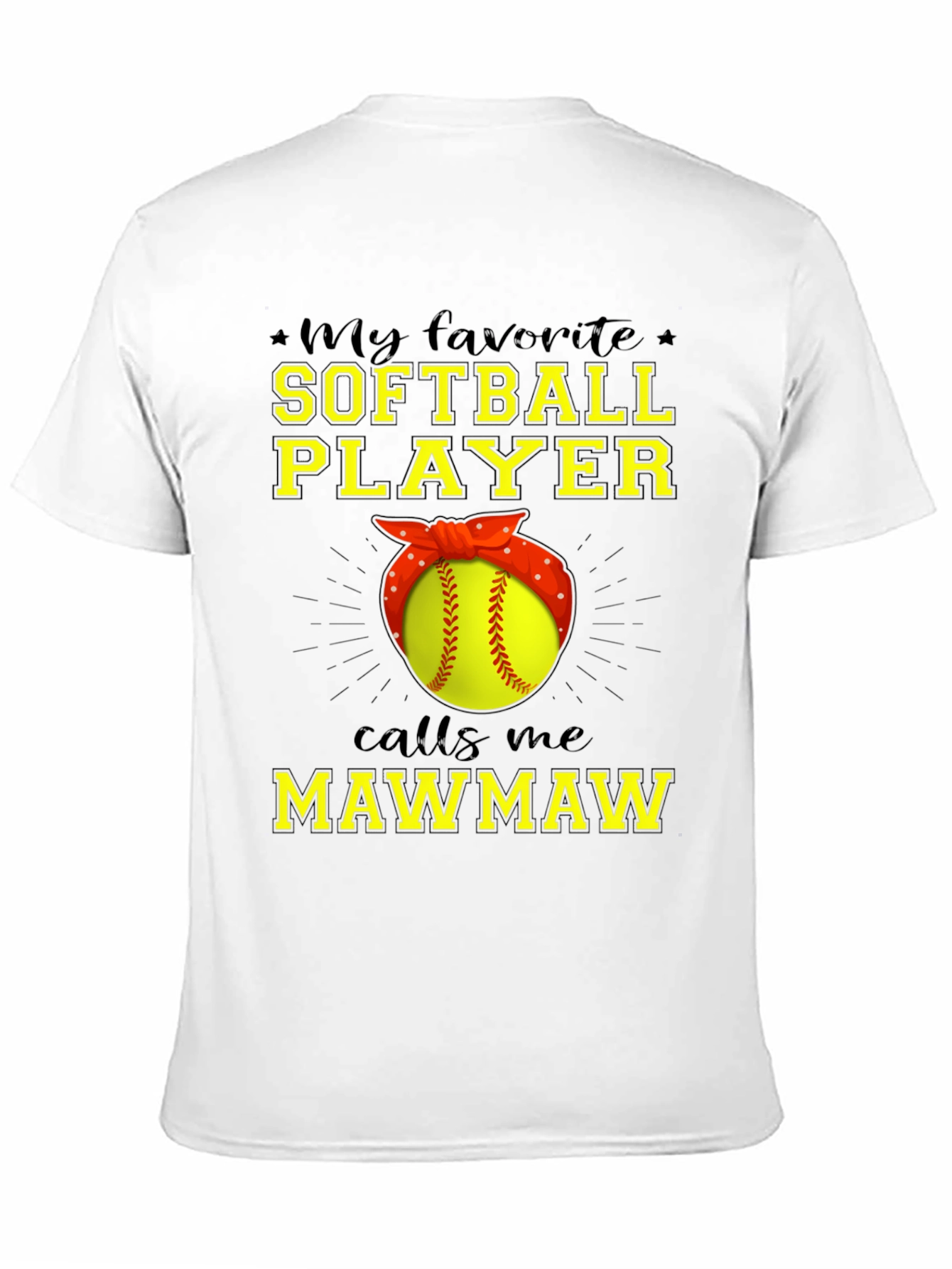Softball Mawmaw T-Shirt - Gift for Grandma - 11