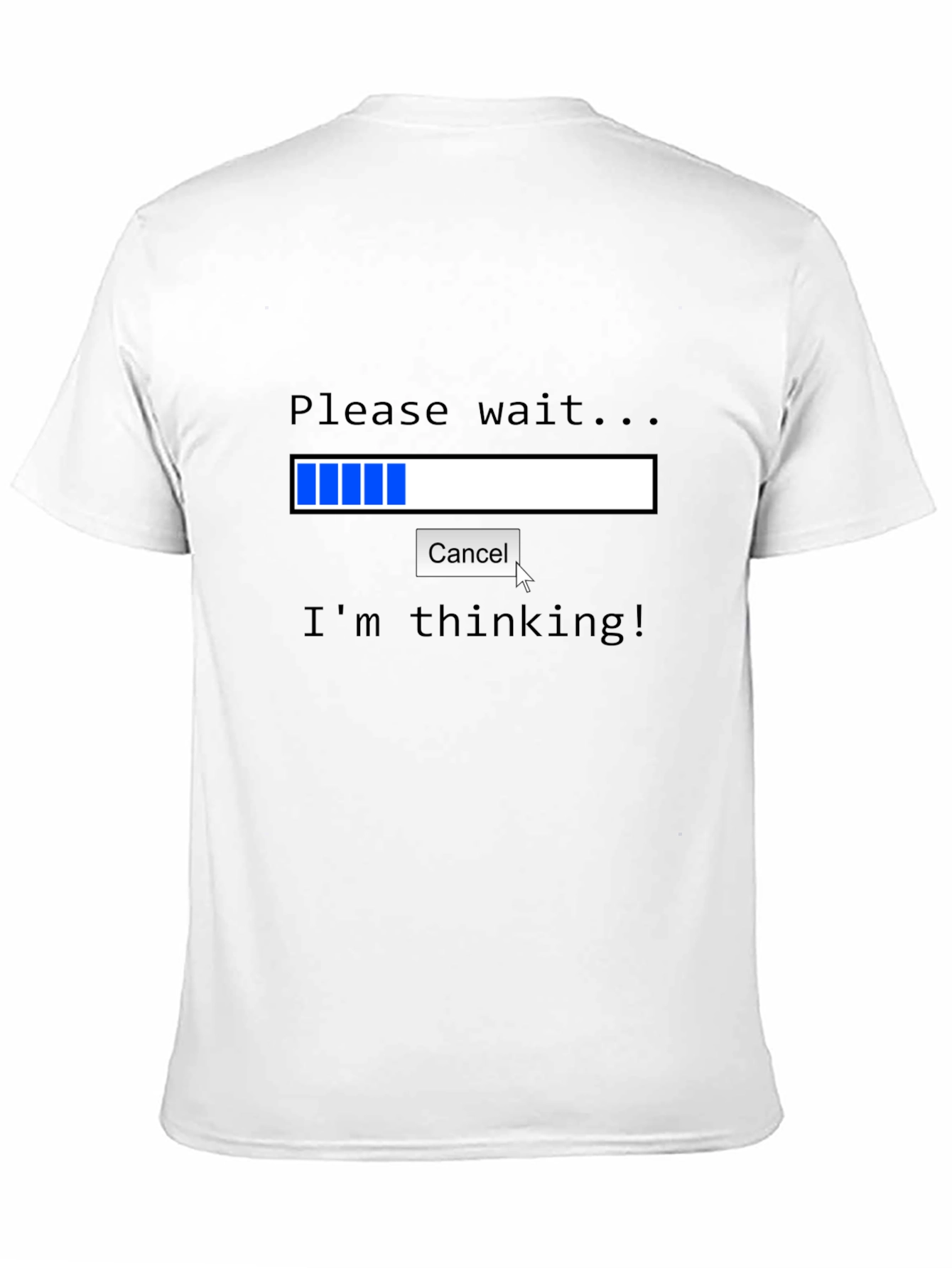Black I'm Thinking Funny Geek T-Shirt view 11