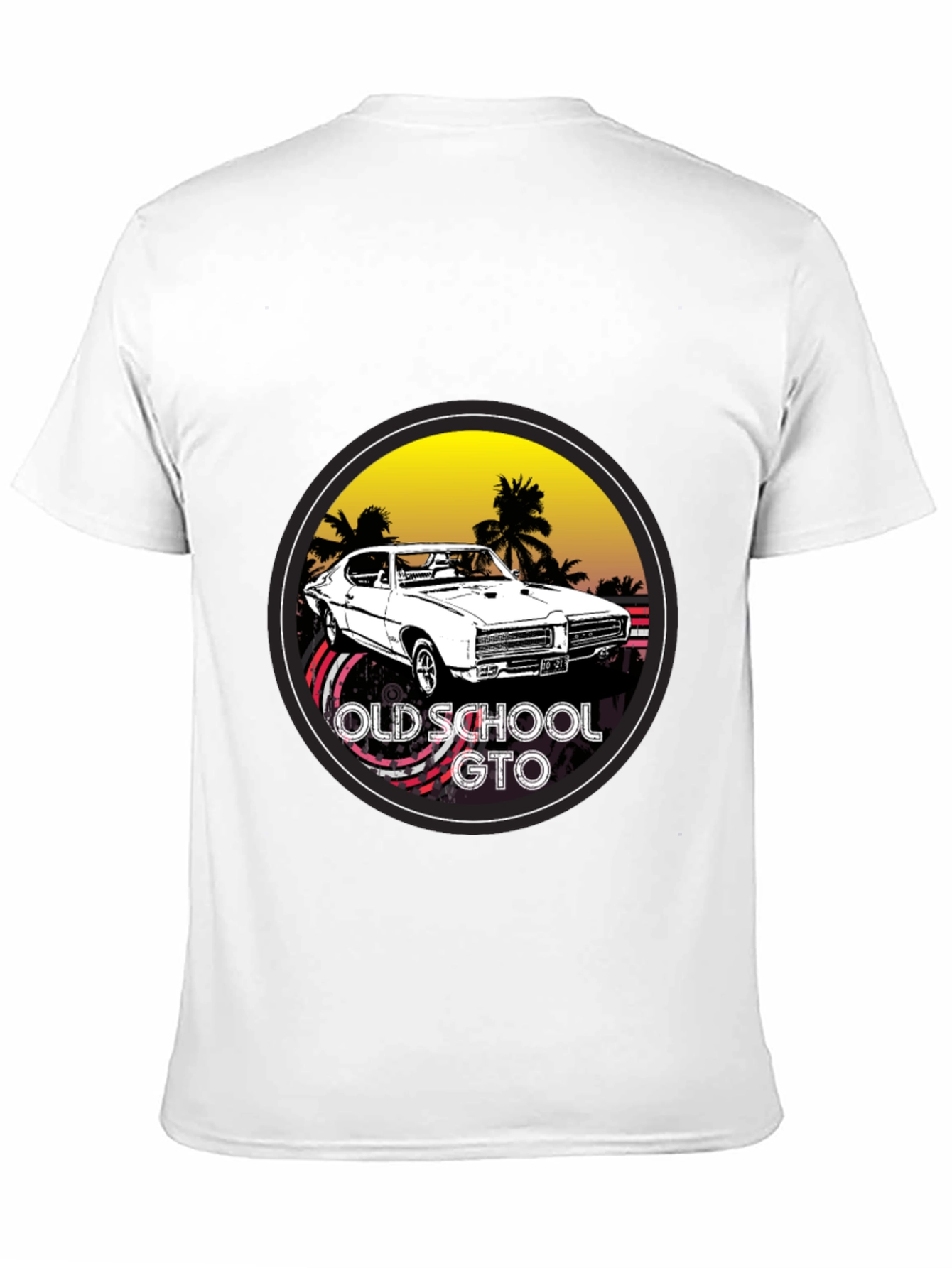 Black Old School GTO T-Shirt - Classic Car Tee view 11