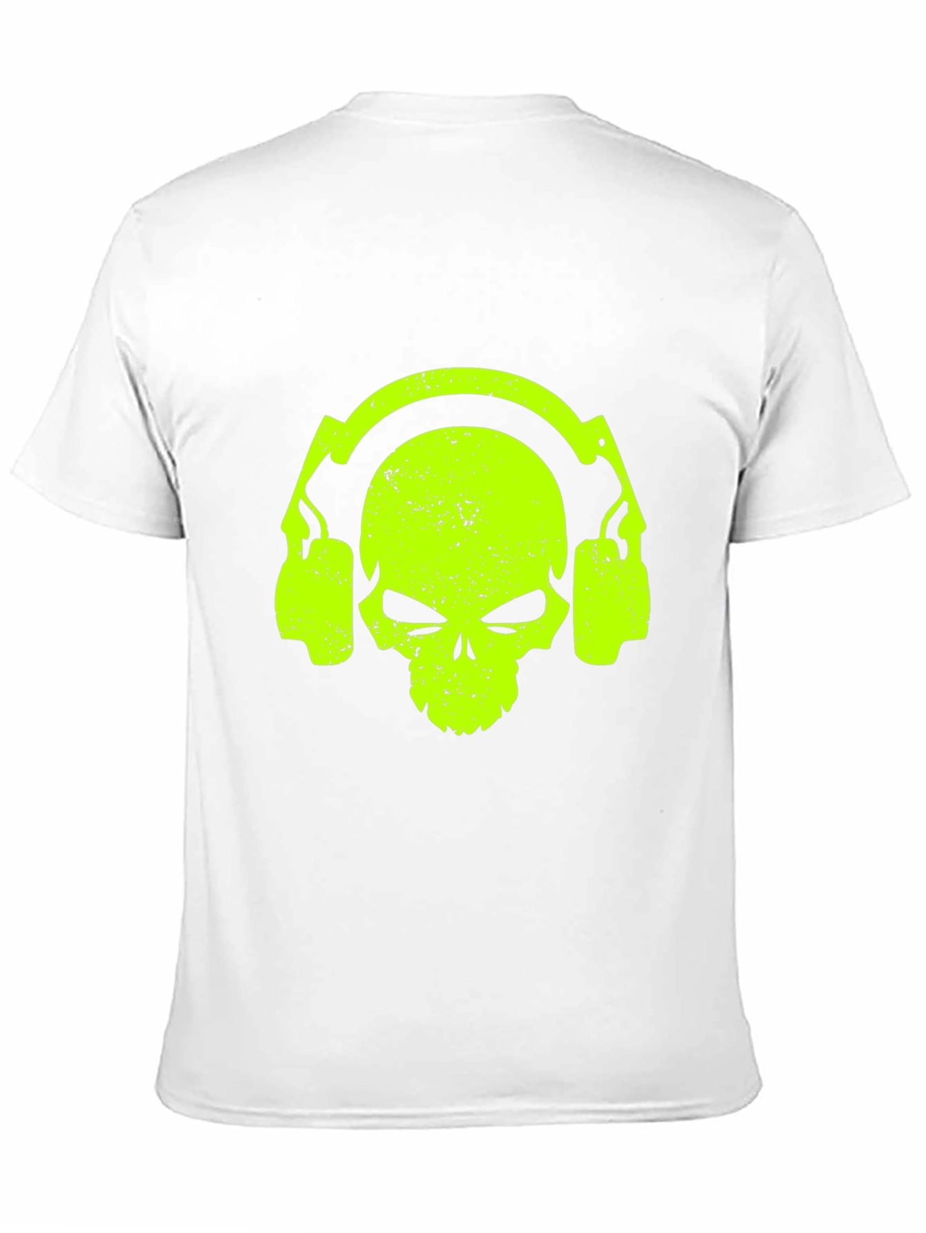 Black Skull Headphone Graphic Tee - Cool Black T-Shirt view 11