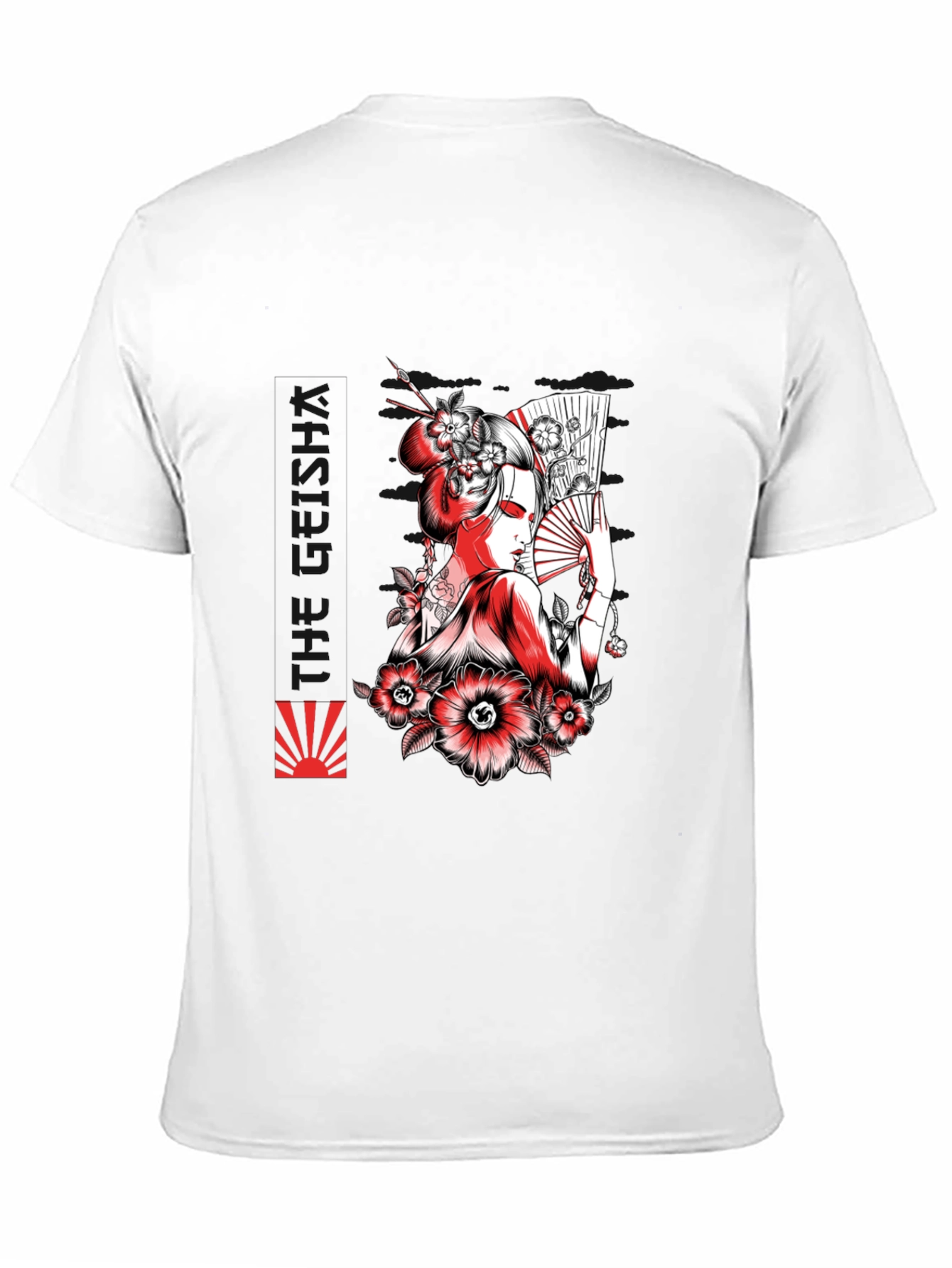 Black Geisha Art Graphic Tee - Black view 11