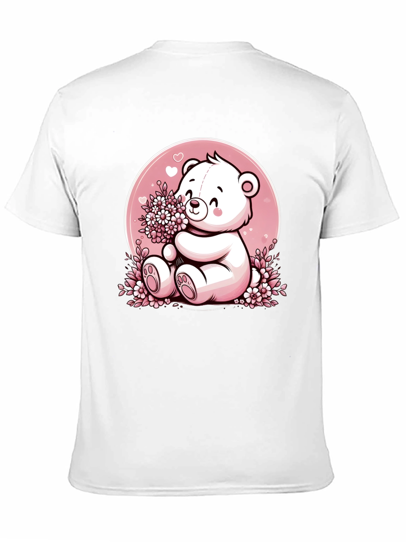 Black Cute Teddy Bear Graphic Tee view 11
