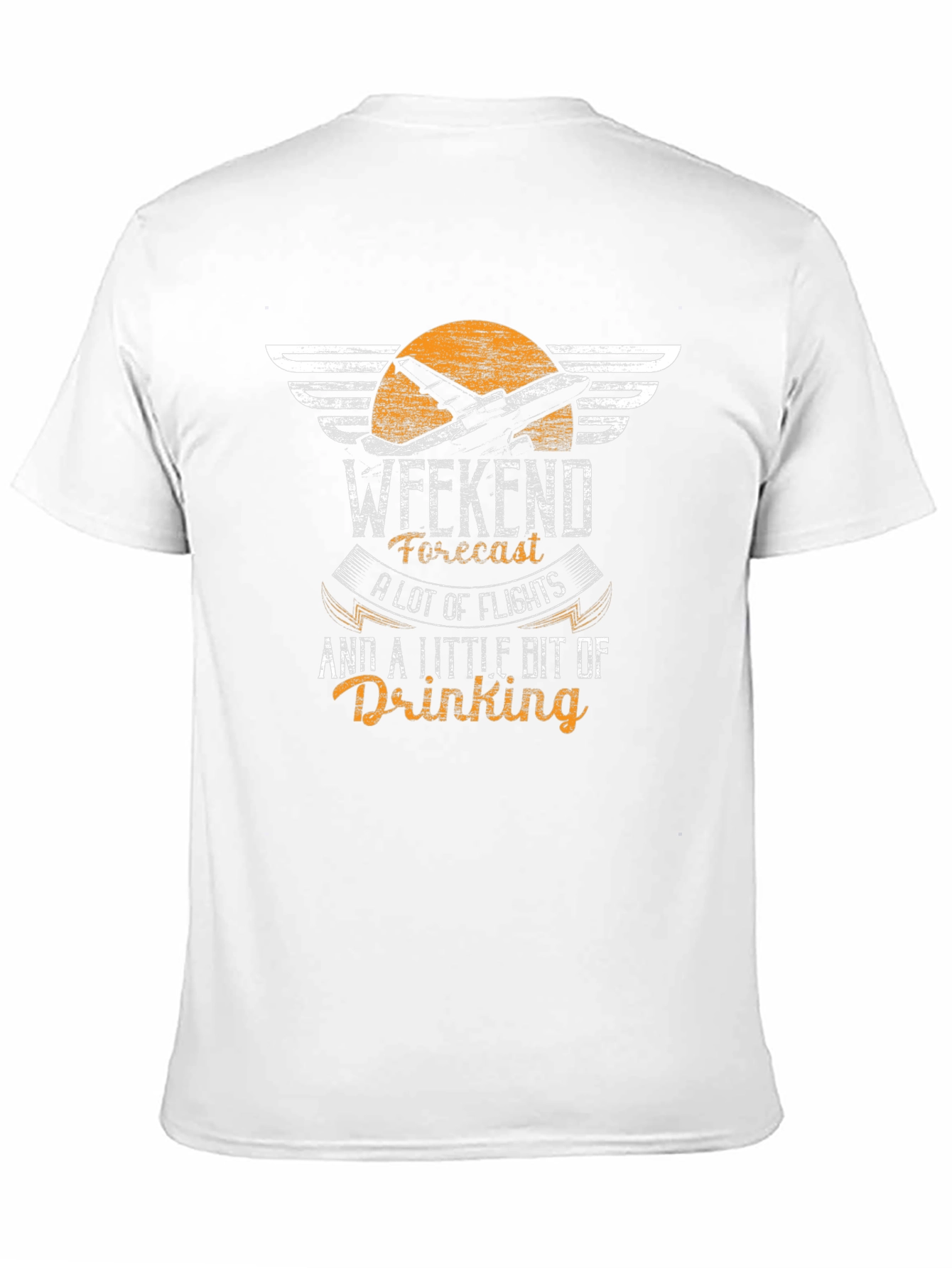 Black Weekend Forecast Aviation T-Shirt - Flights & Drinking! view 11
