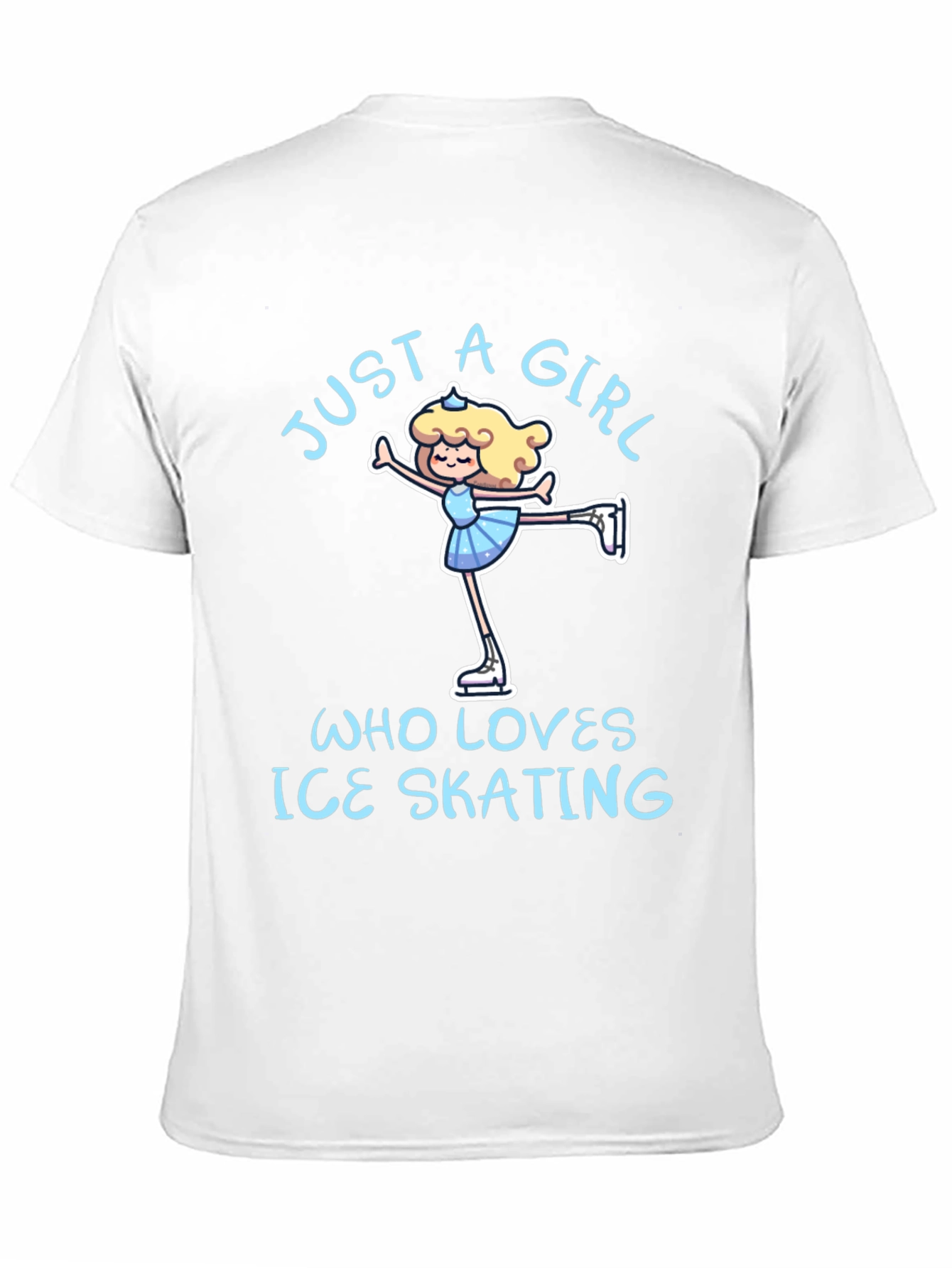 Black Just a Girl Who Loves Ice Skating T-Shirt view 11