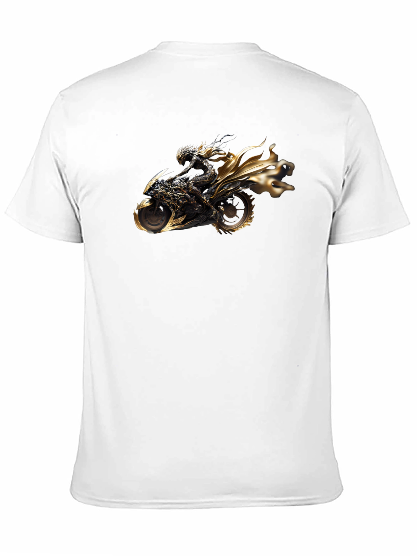 Black Black T-Shirt with Motorcycle Rider Graphic view 11