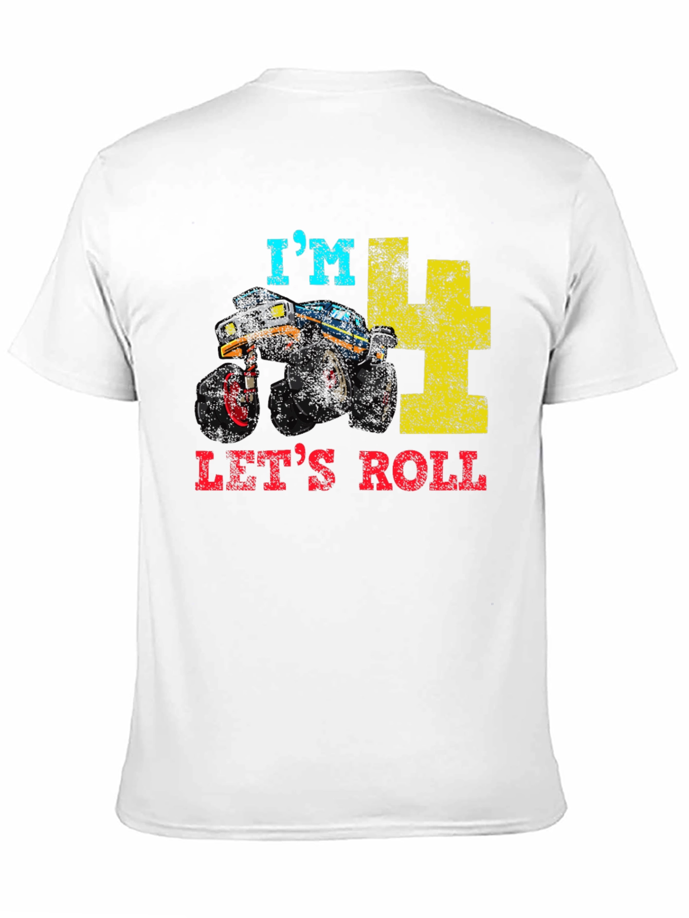 I'm Four Let's Roll Monster Truck Birthday T-Shirt - 11