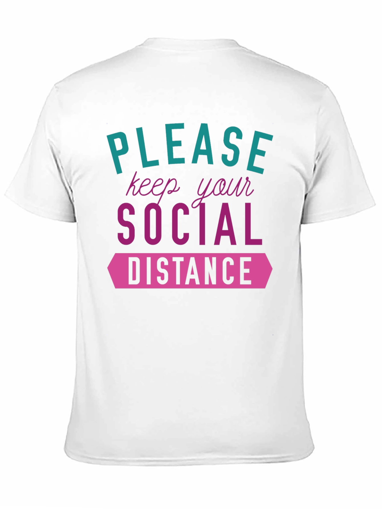 Black Social Distance Graphic Tee - Stylish & Safe! view 11