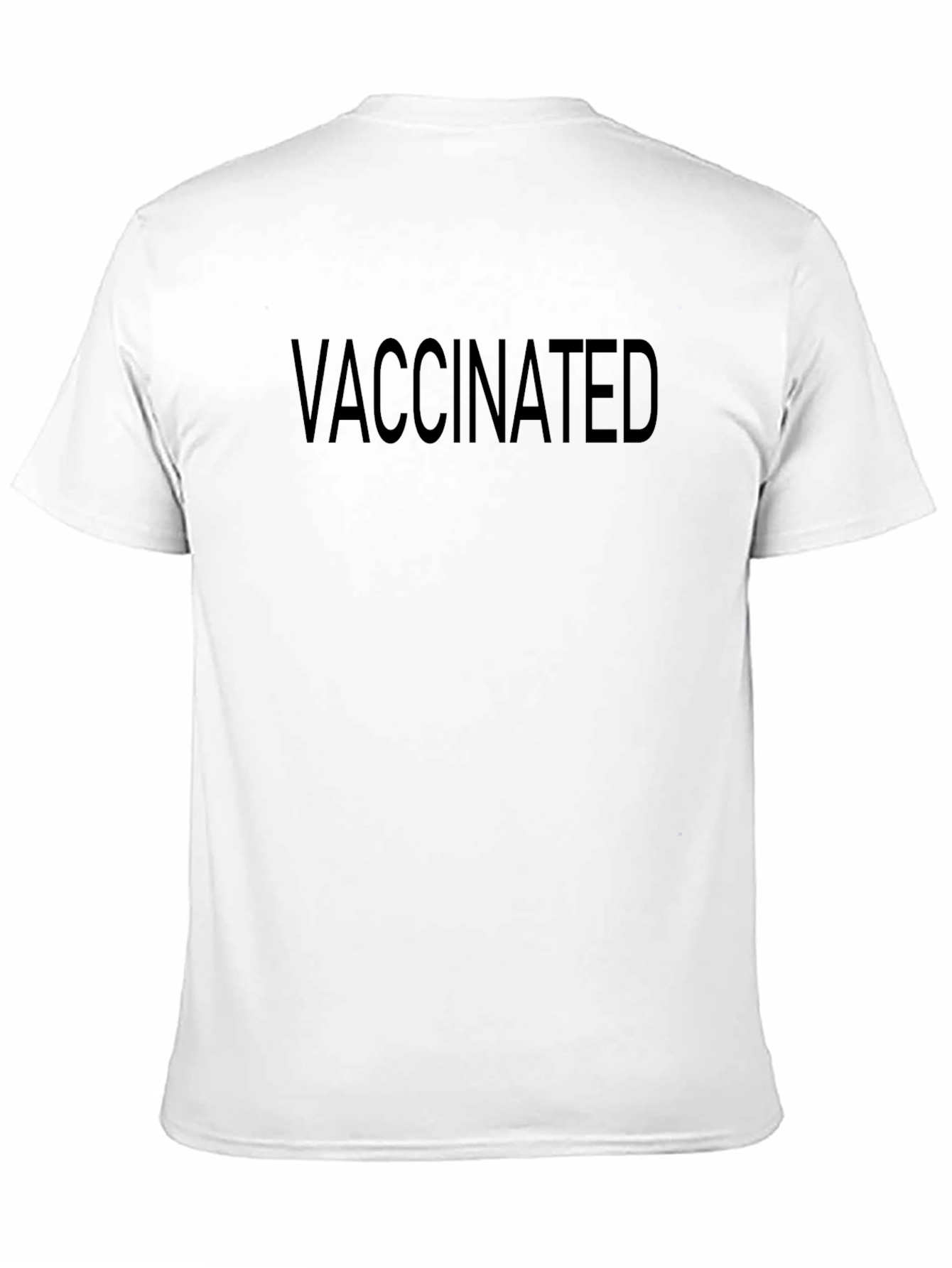 Black Vaccinated Black T-Shirt - Show Your Status! view 11