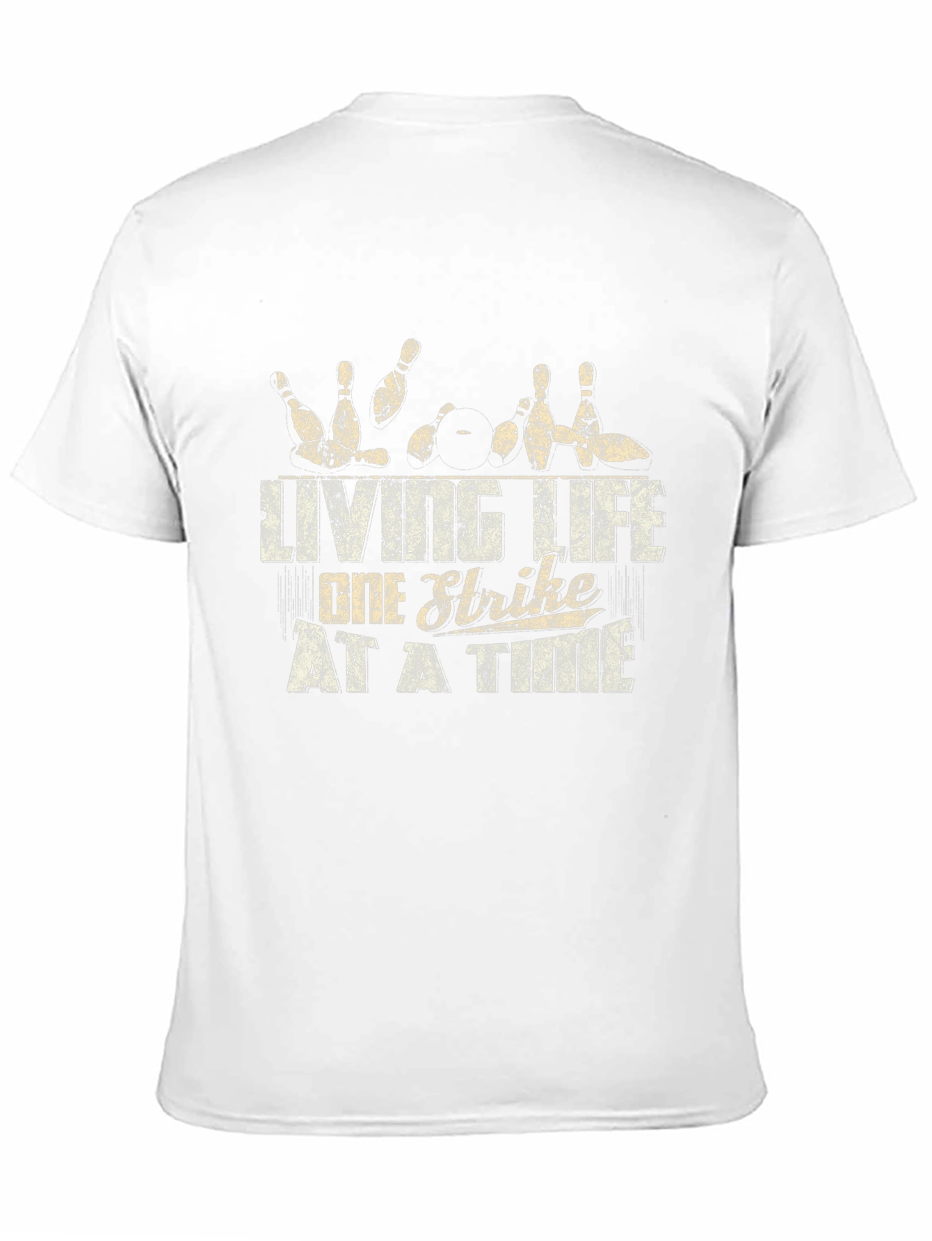 Black Bowling Strike Graphic Tee - Live Life One Strike at a Time view 11