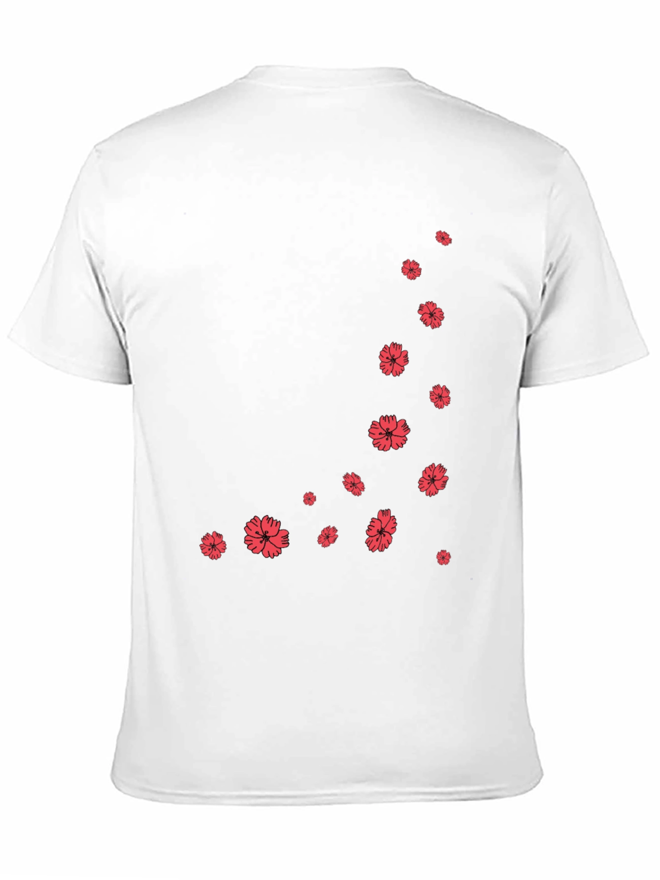 Black Floral Graphic Tee - Black Cotton Blend view 11