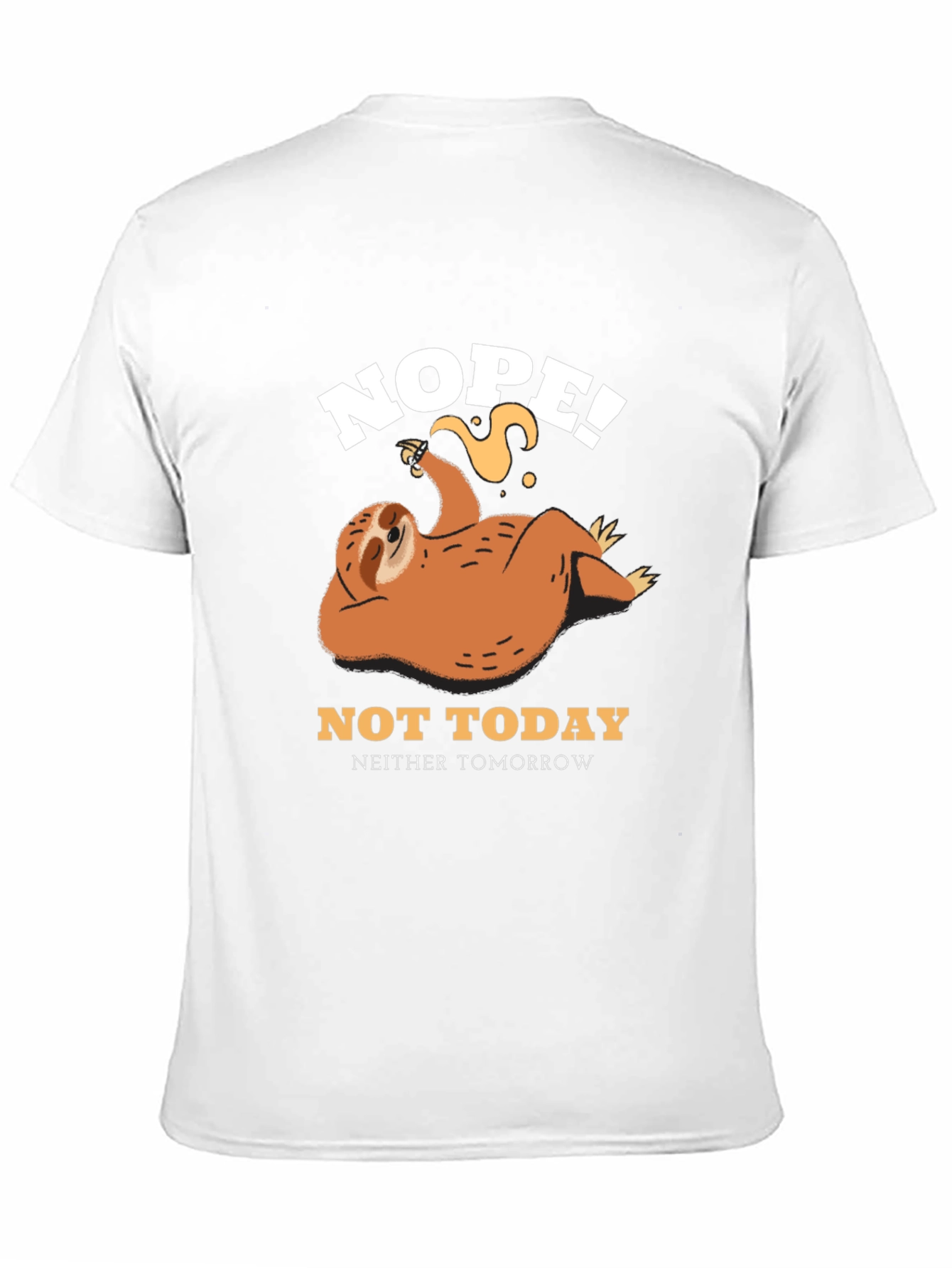 Black Nope, Not Today Sloth Graphic Tee view 11