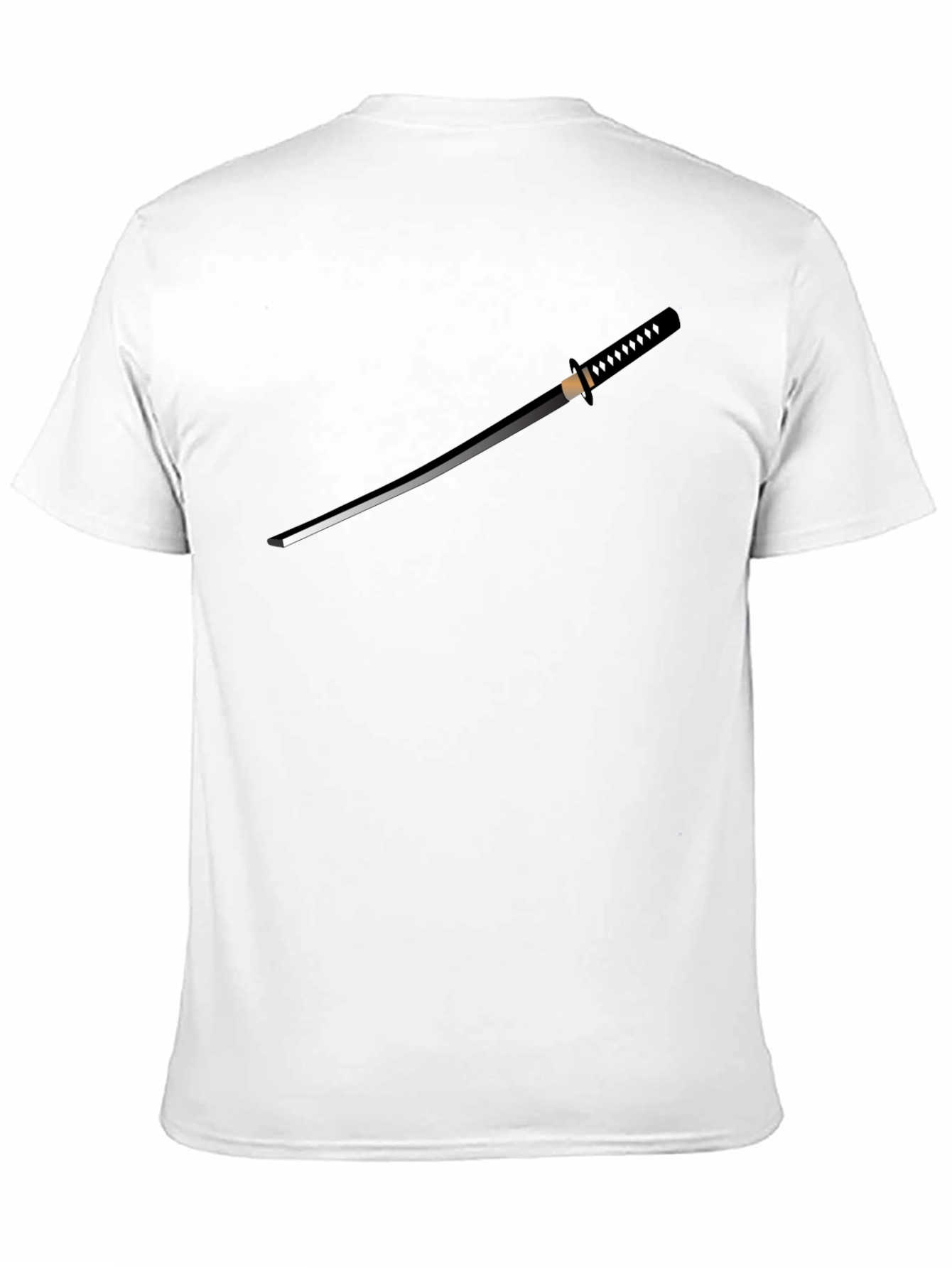 Black Katana Graphic T-Shirt - Black Crew Neck Tee view 11