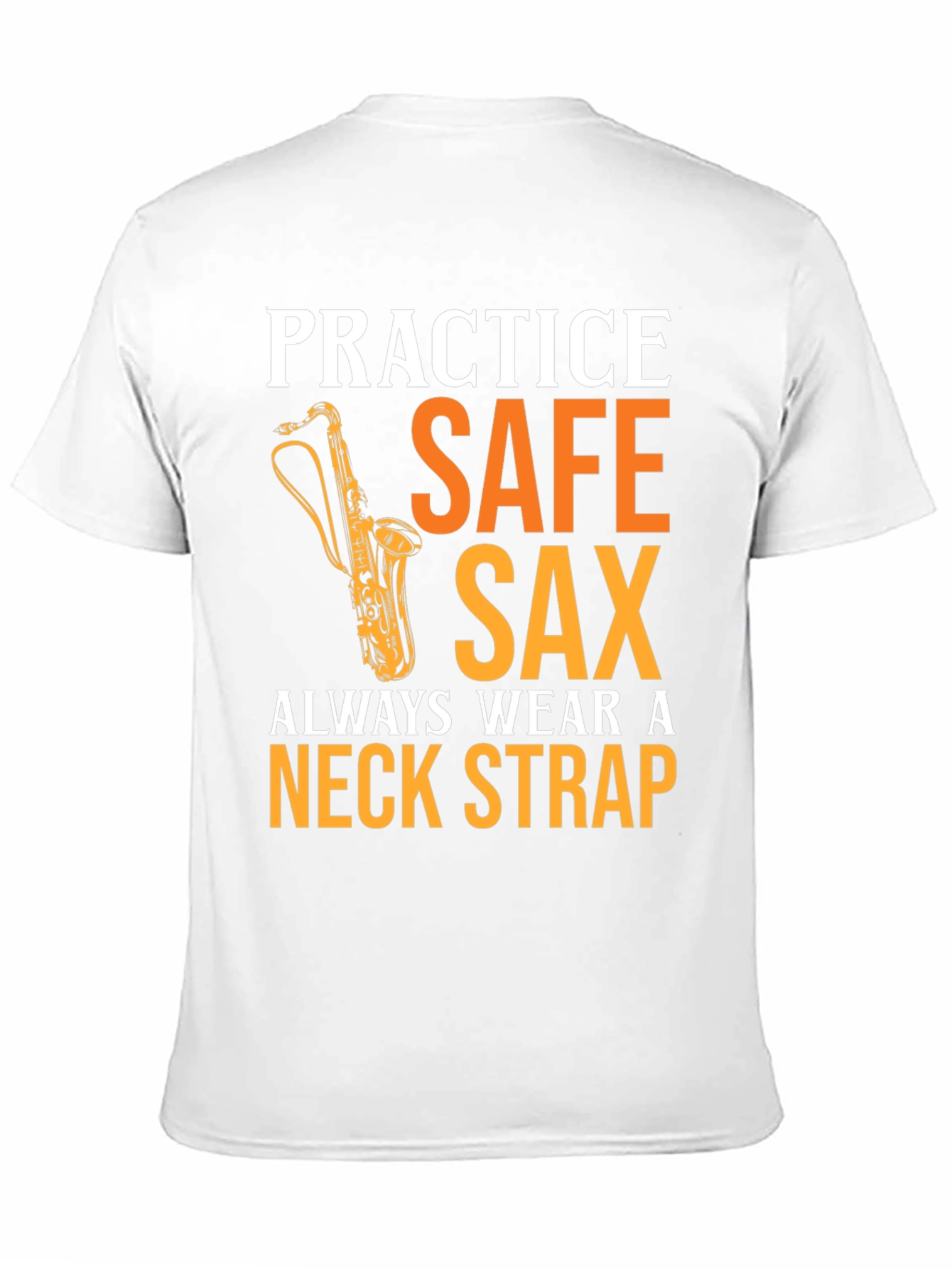 Black Practice Safe Sax T-Shirt - Musician Apparel view 11