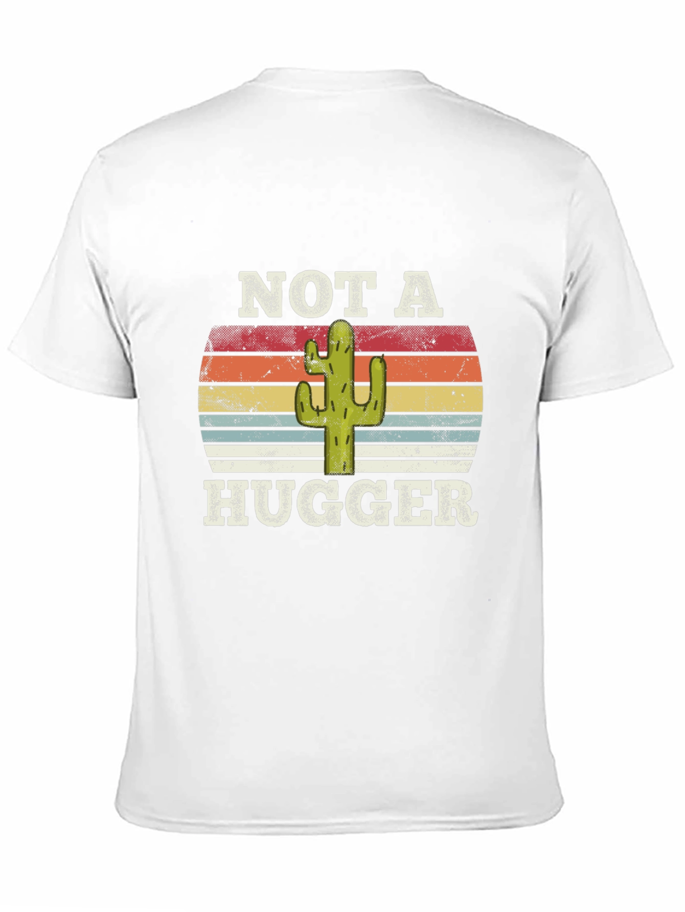 Black Not a Hugger Cactus Graphic T-Shirt view 11