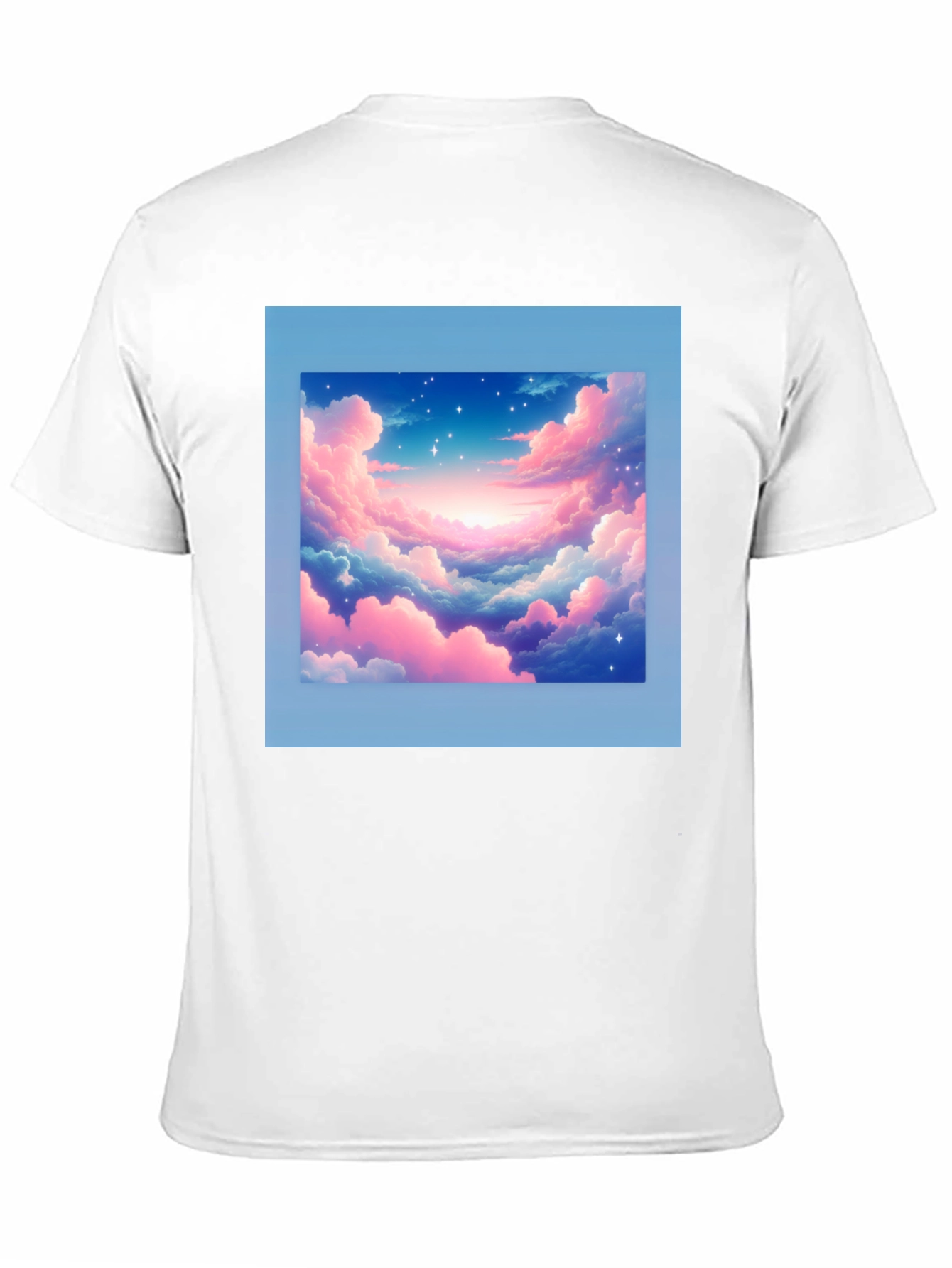 Black Dreamy Clouds Graphic Tee - Soft Black Cotton T-Shirt view 11