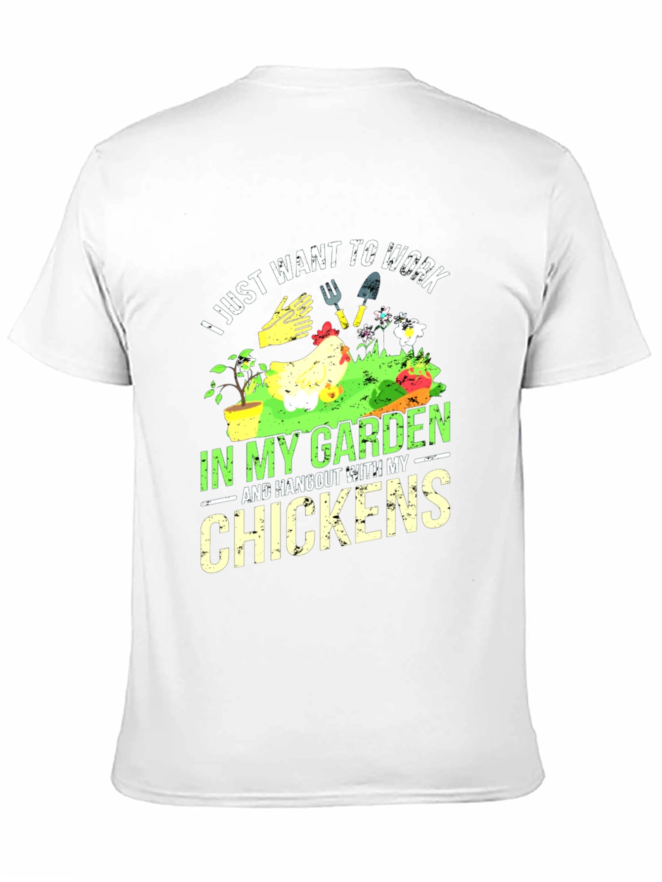 Black Gardening & Chicken Lover T-Shirt view 11