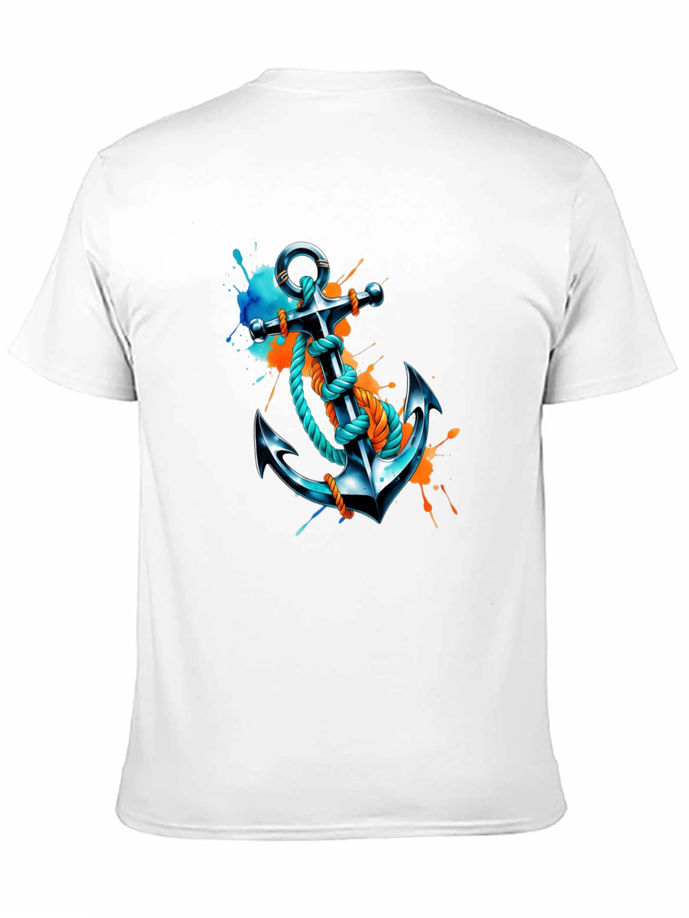 Black Anchor Graphic T-Shirt - Artistic Nautical Tee view 11