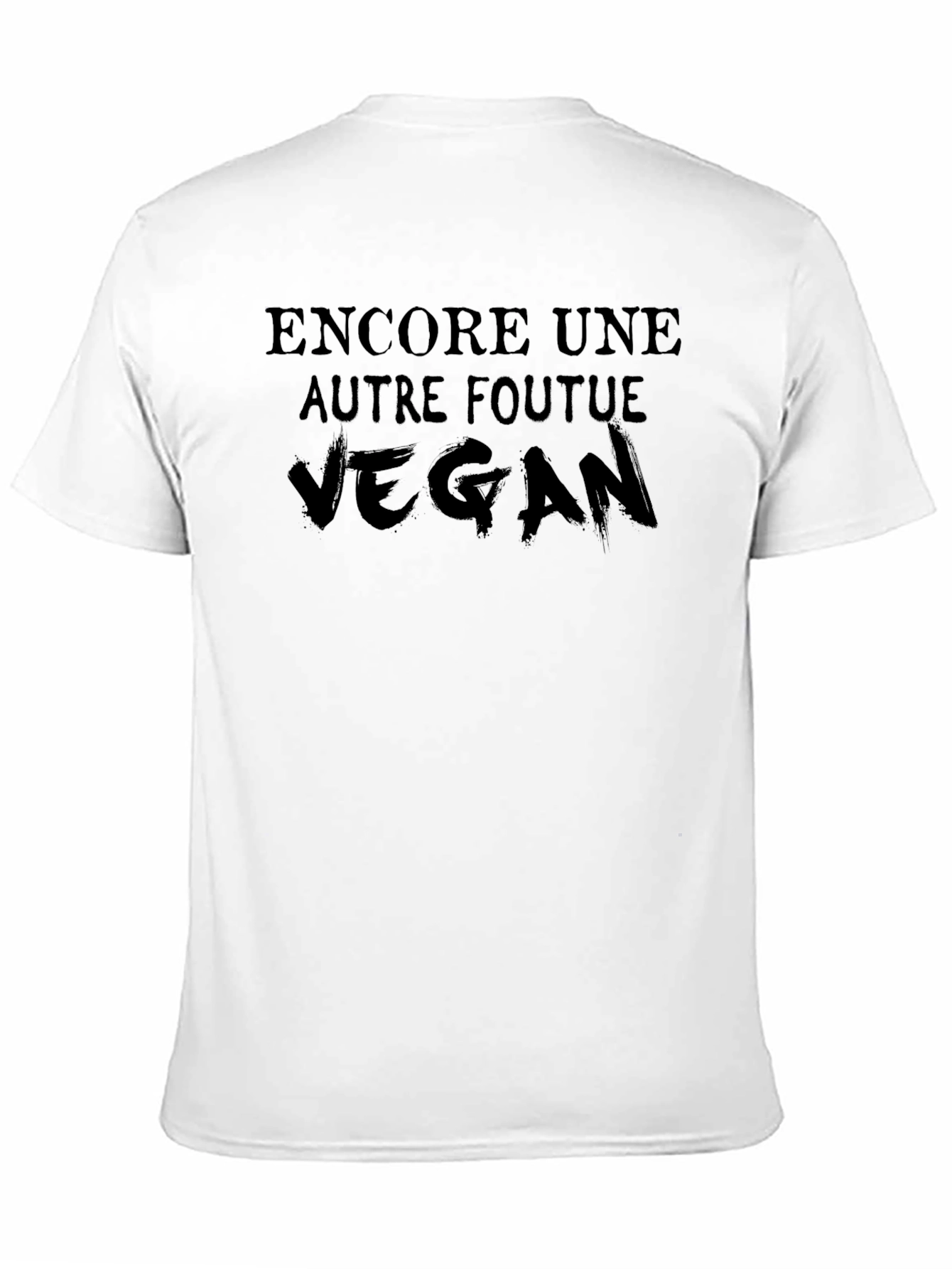 Black Vegan Humor Tee - Encore Une Autre Foutue Vegan view 11