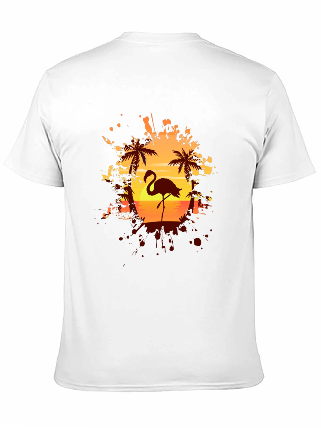 Black Flamingo Sunset Graphic Tee - Tropical Vibes view 11