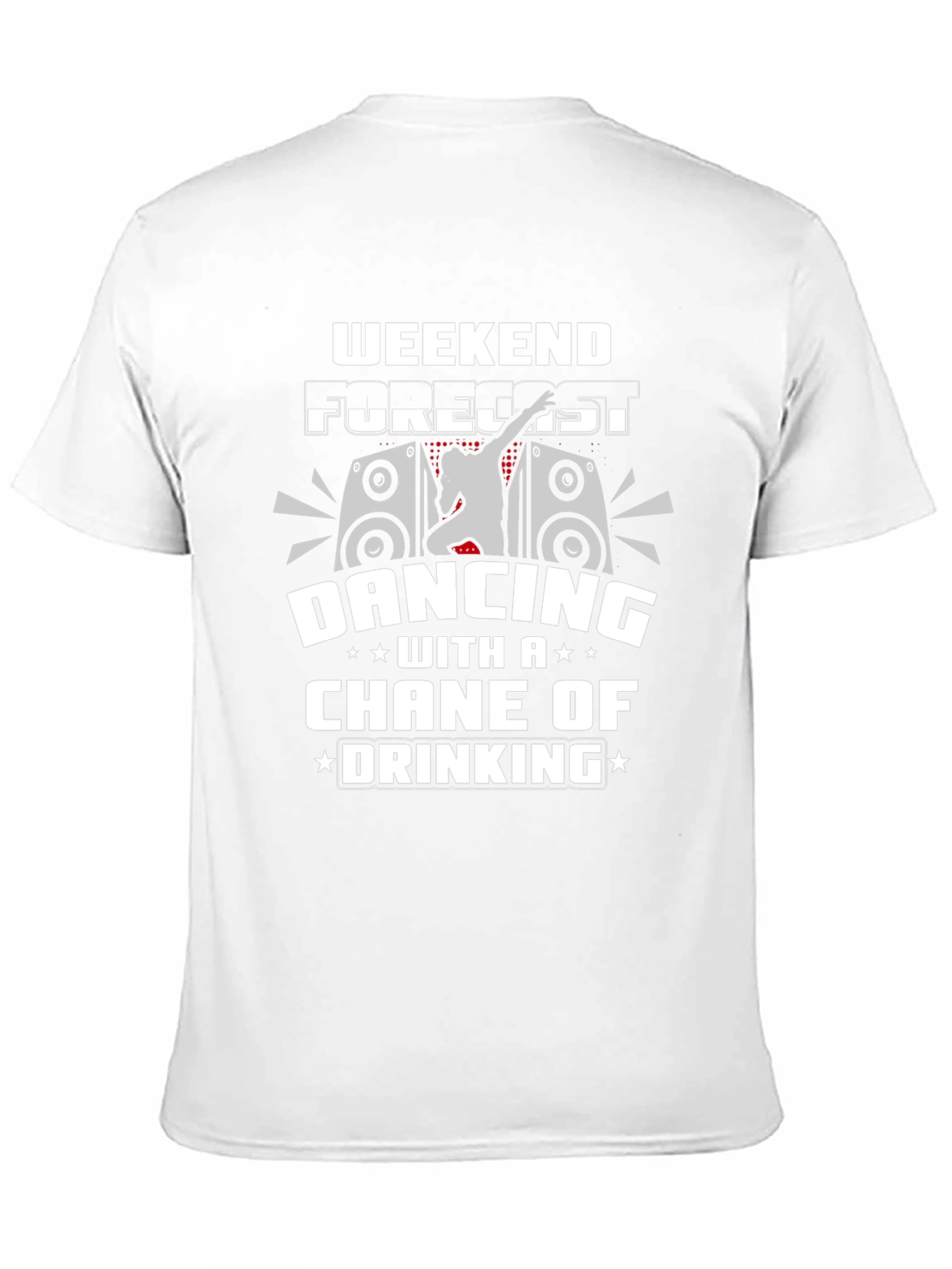 Black Weekend Forecast Dancing and Drinking T-Shirt view 11