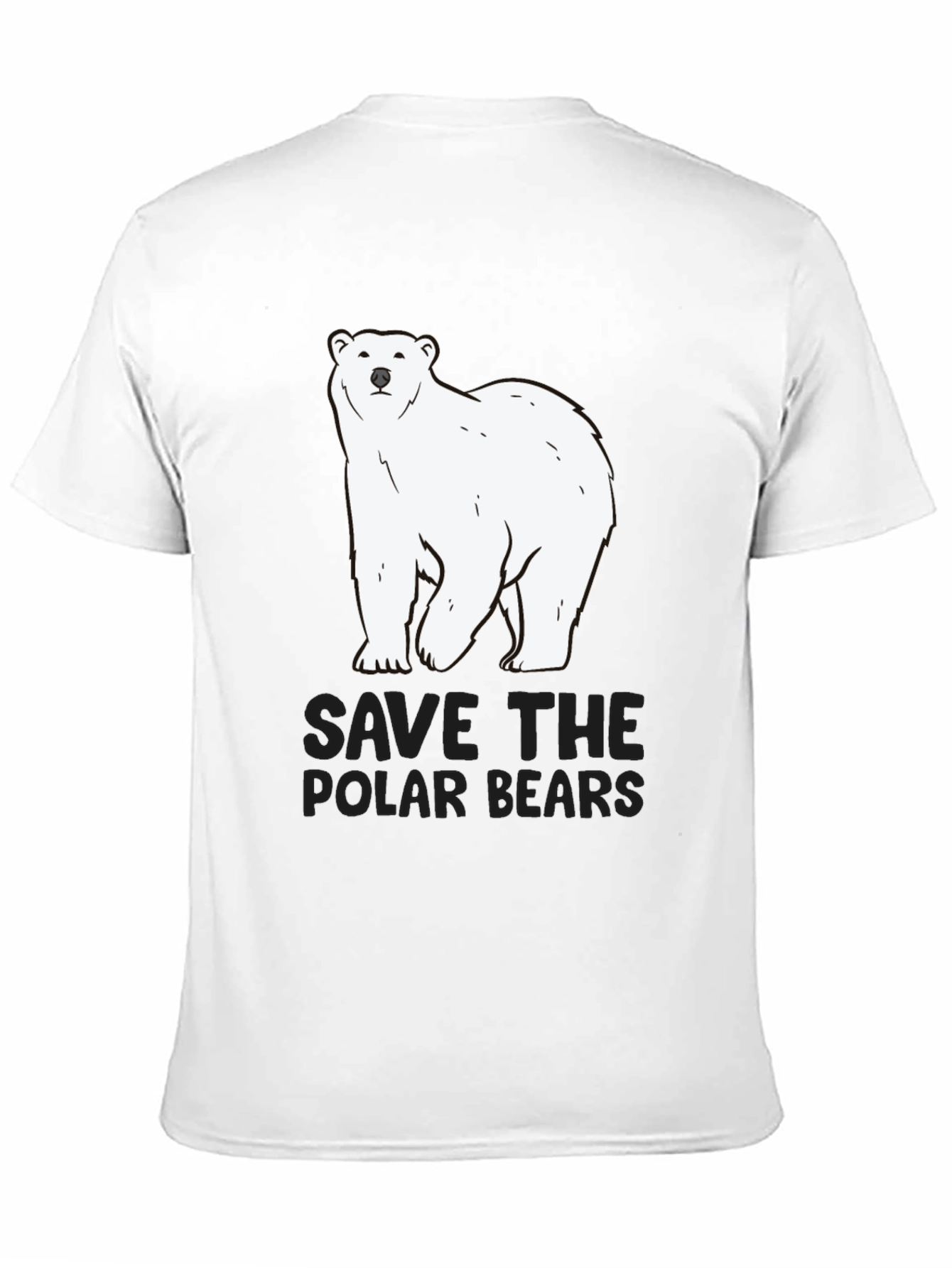 Black Save the Polar Bears Black Tee view 11