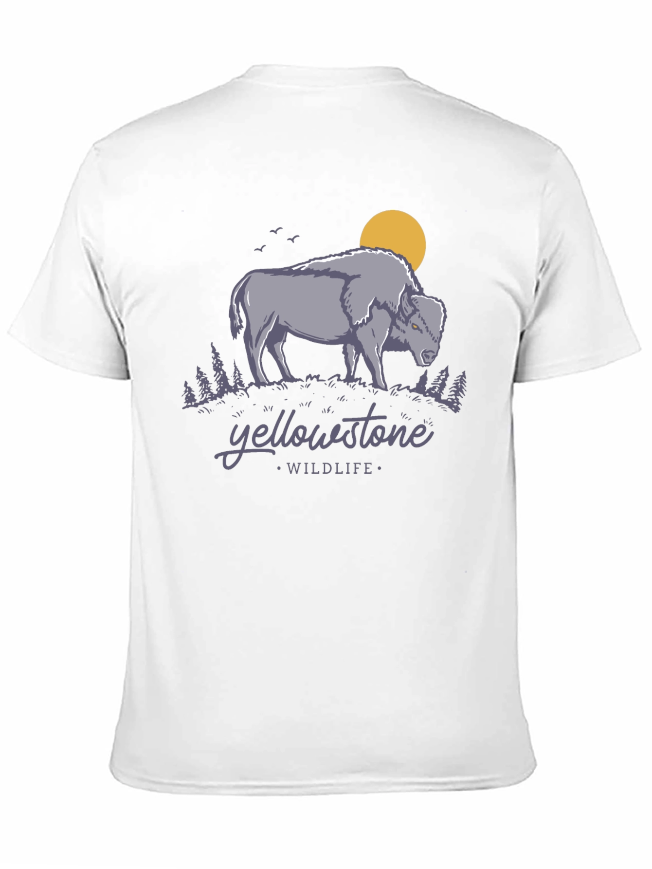 Black Yellowstone Wildlife Graphic Tee - Bison Design view 11