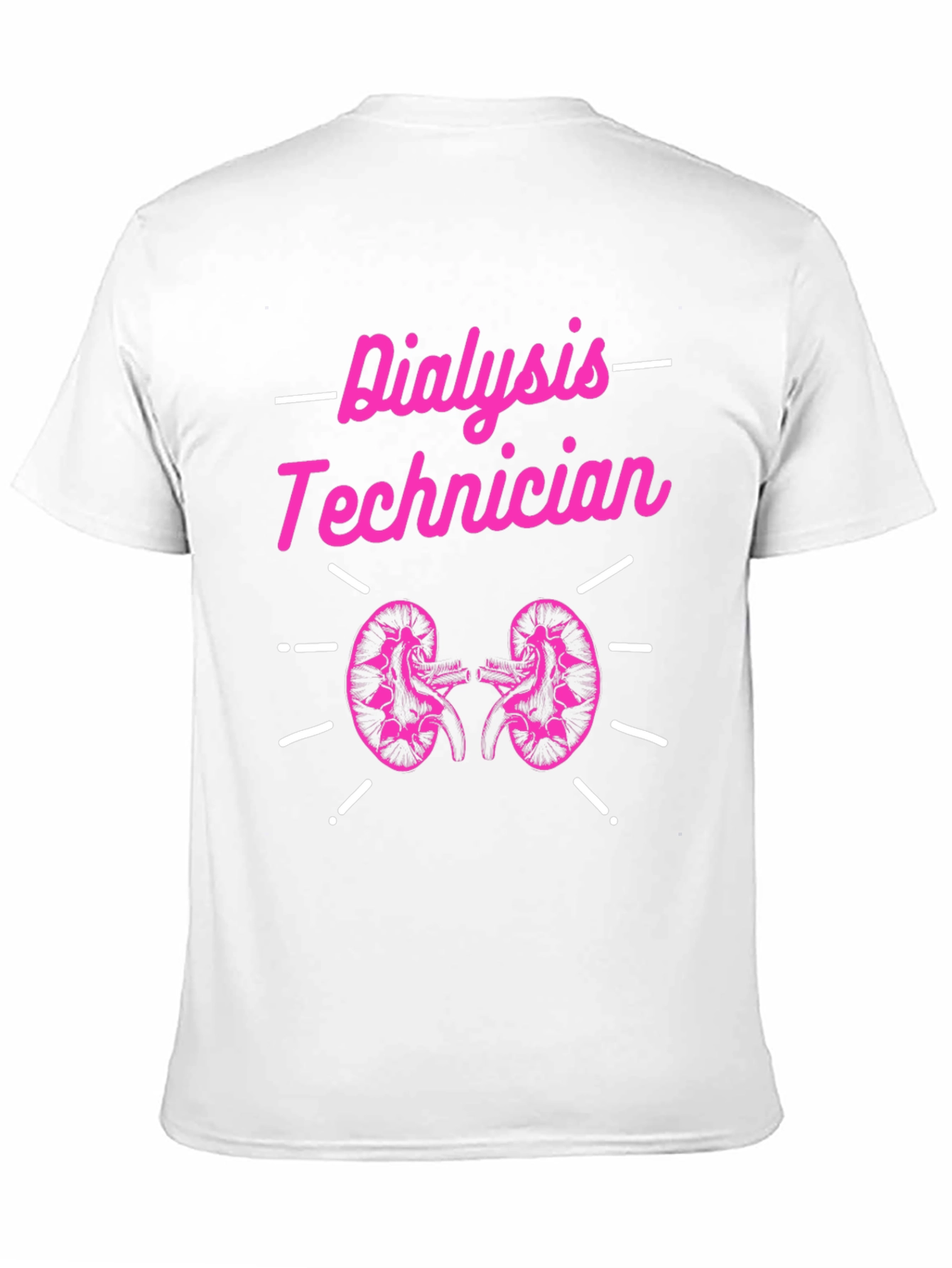 Dialysis Technician Graphic T-Shirt, Pink Print - 11