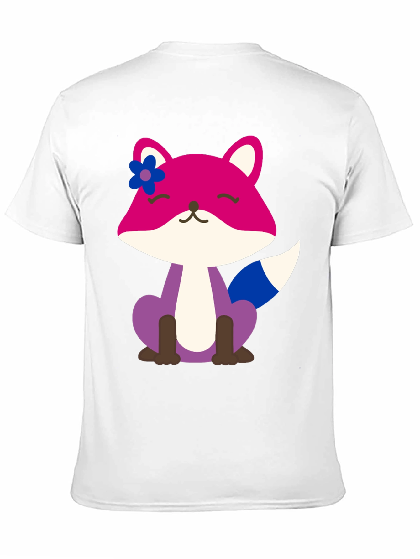 Black Cute Fox Bi Pride T-Shirt - Soft Cotton Blend view 11