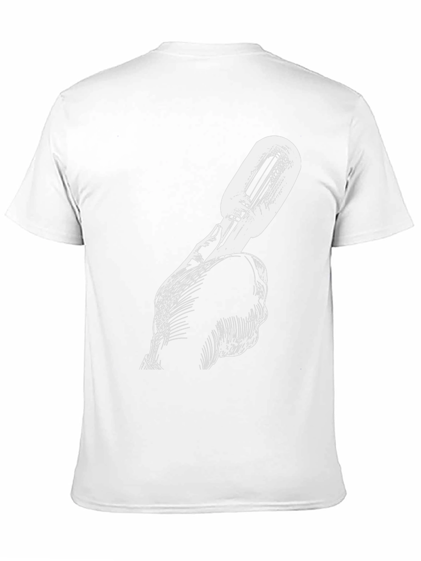 Black Unique Black Tee with Microphone Graphic view 11