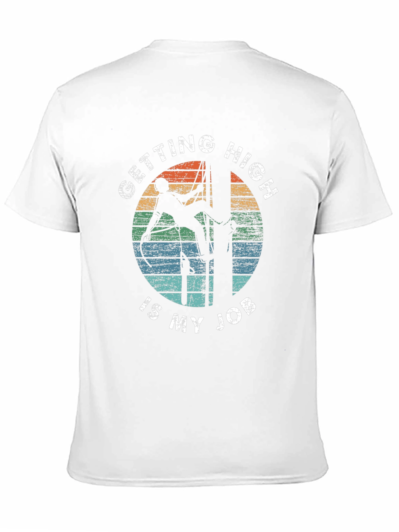 Black Getting High Is My Job Black T-Shirt view 11